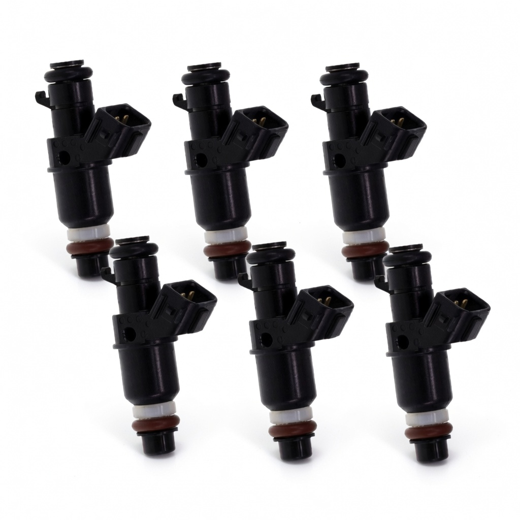 Honda OEM Set of 6 Fuel Injectors for 2003-2017 Accord Pilot Odyssey Acura MDX TL 1-6450RCAA01 1