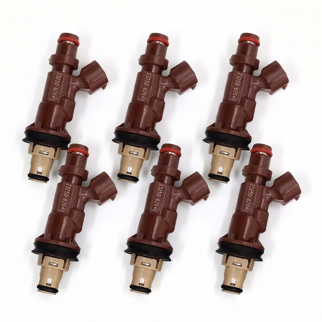 Aurus OEM Set of 6 Fuel Injectors for 1999-2004 TACOMA TUNDRA 4RUNNER 3.4L 23250-62040