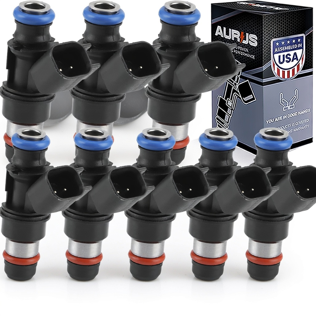 Aurus OEM Set of 8 Fuel Injectors for 2004-2010 Chevrolet SSR Avalanche Tahoe Colorado 12580681