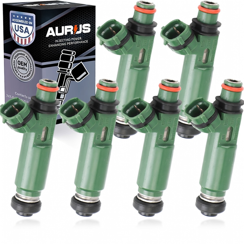 Aurus OEM Set of 8 Fuel Injectors for 1998-2007 Toyota Land Cruiser FZJ80 78 79 4.7L 23250-66010 thumbnail 2