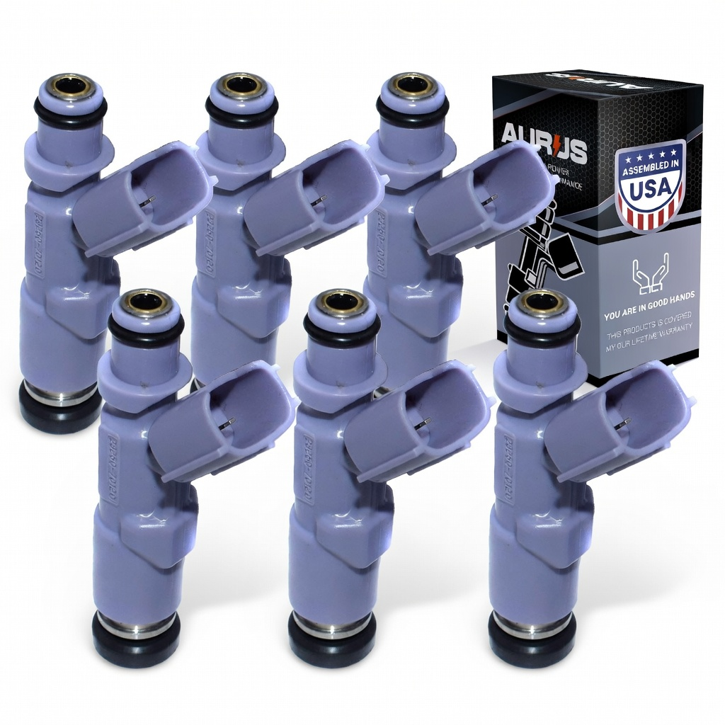 Aurus OEM Set of 6 Fuel Injectors for 2005-2009 Toyota 4Runner Tundra 4.0L 23250-70120