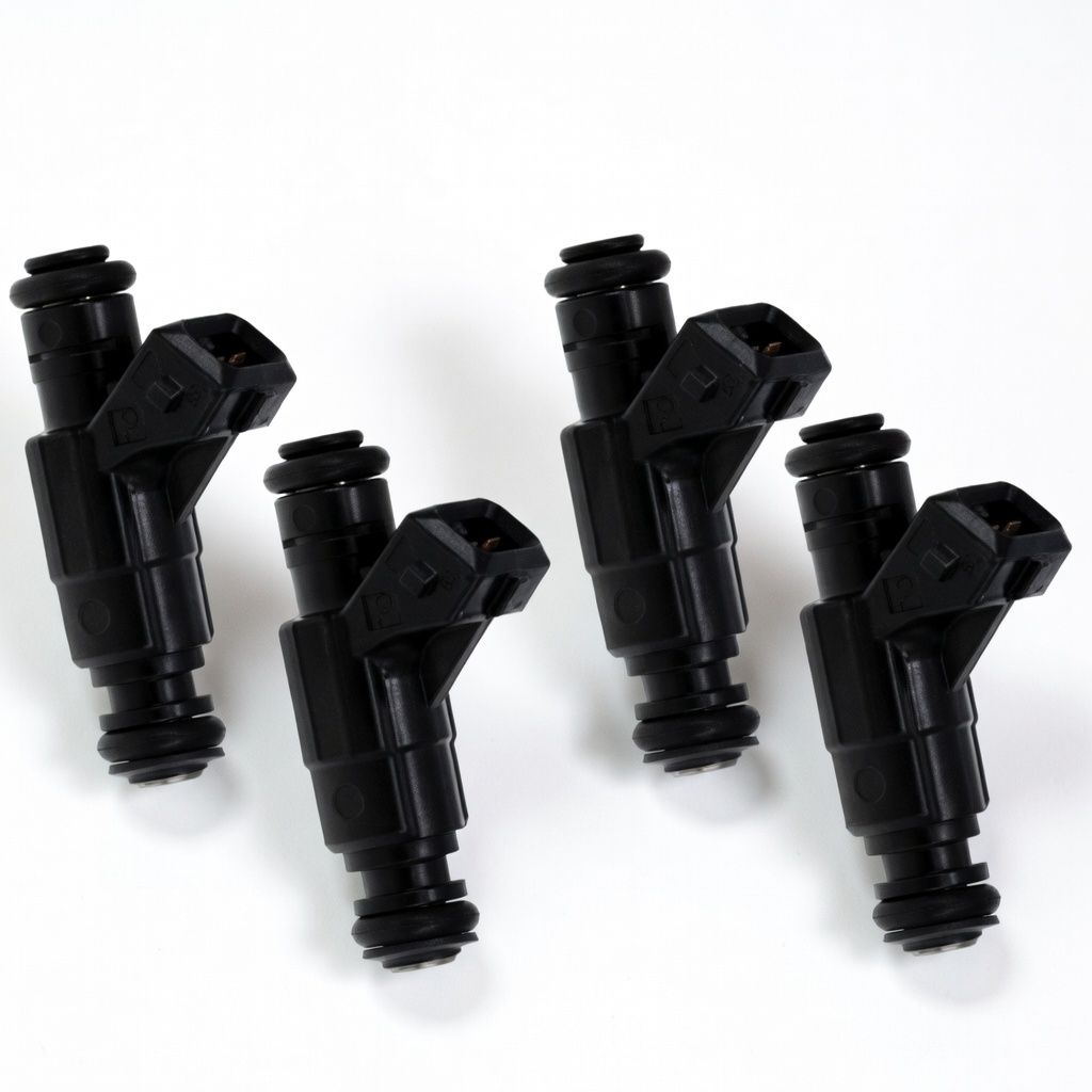 Bosch OEM Set of 4 Fuel Injectors for 2001 2002 2003 2004 2005 2006 Volkswagen Golf 1.8L 0280156061 — view 1