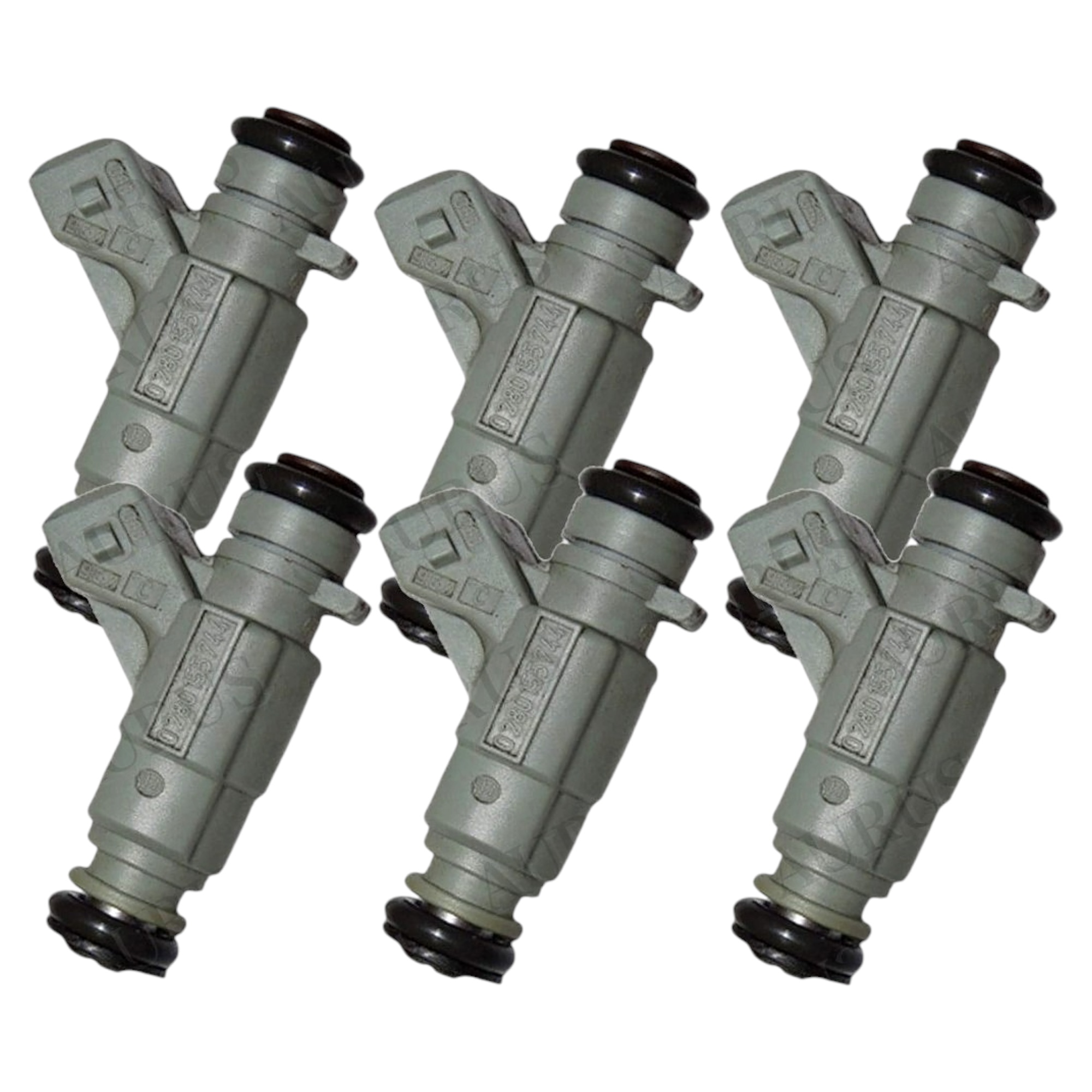 Aurus OEM Set of 6 Fuel Injectors for 1998-2000 Mercedes-Benz ML320 3.2L V6 0280155744 0-280-155744