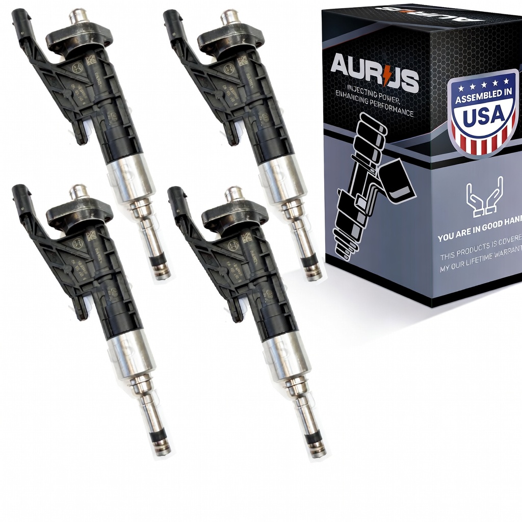 Aurus OEM Set of 4 Fuel Injectors for 2016-2021 BMW X1 X3 230i 330i 430i 530i 530e 740e 0261500140