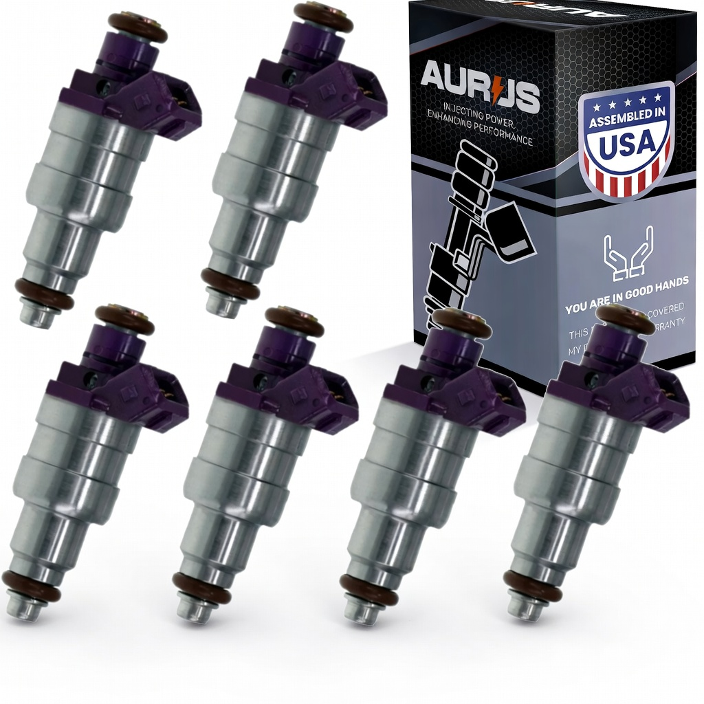 Aurus OEM Set of 6 Fuel Injectors for 1992 1993 Chrysler Dodge Plymouth 3.3L 4612176
