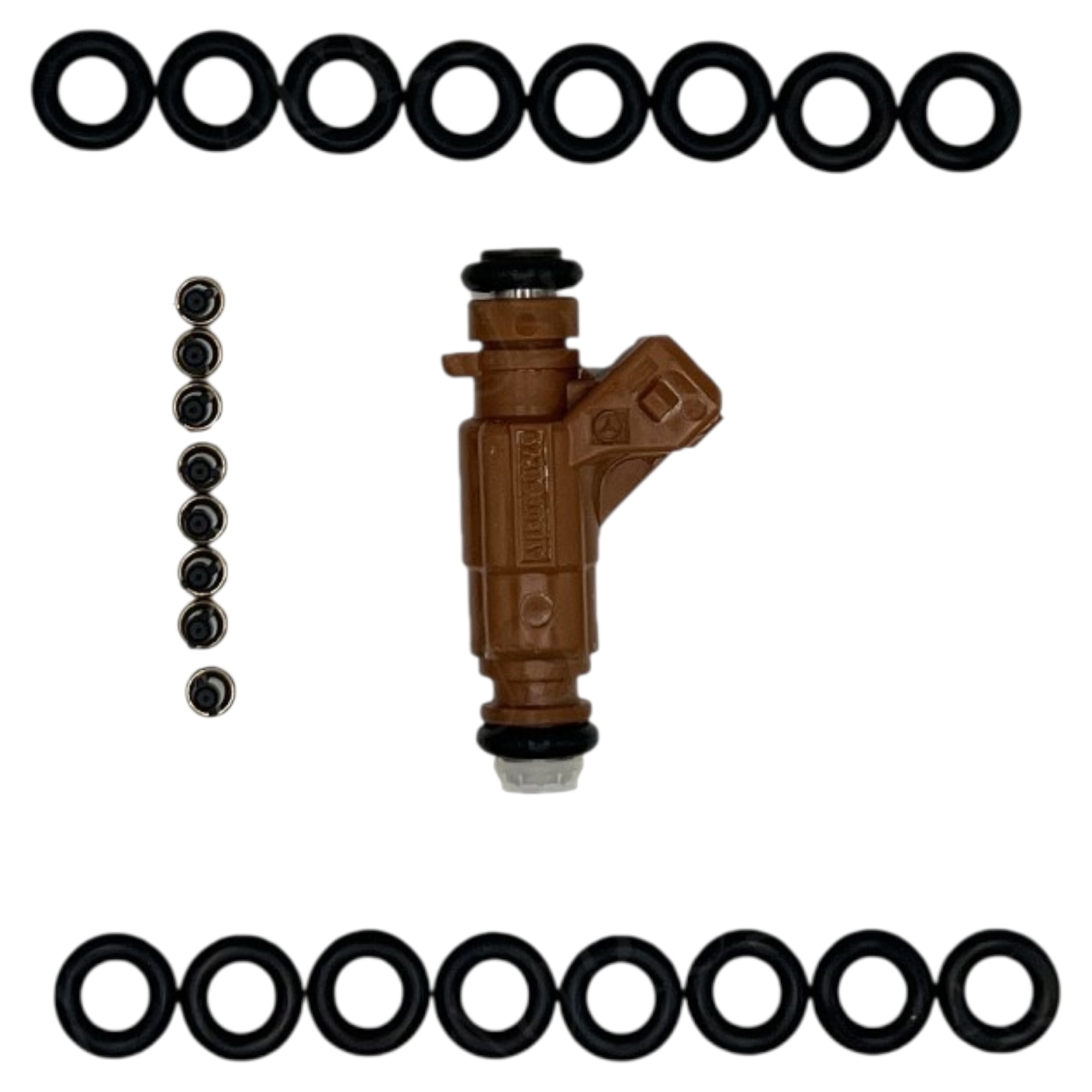 Aurus OEM Set of 8 Fuel Injector Repair Kits for 2000-2008 Mercedes CL CLK CLS E G ML S SL 4.3 5.0 V8 0280156016