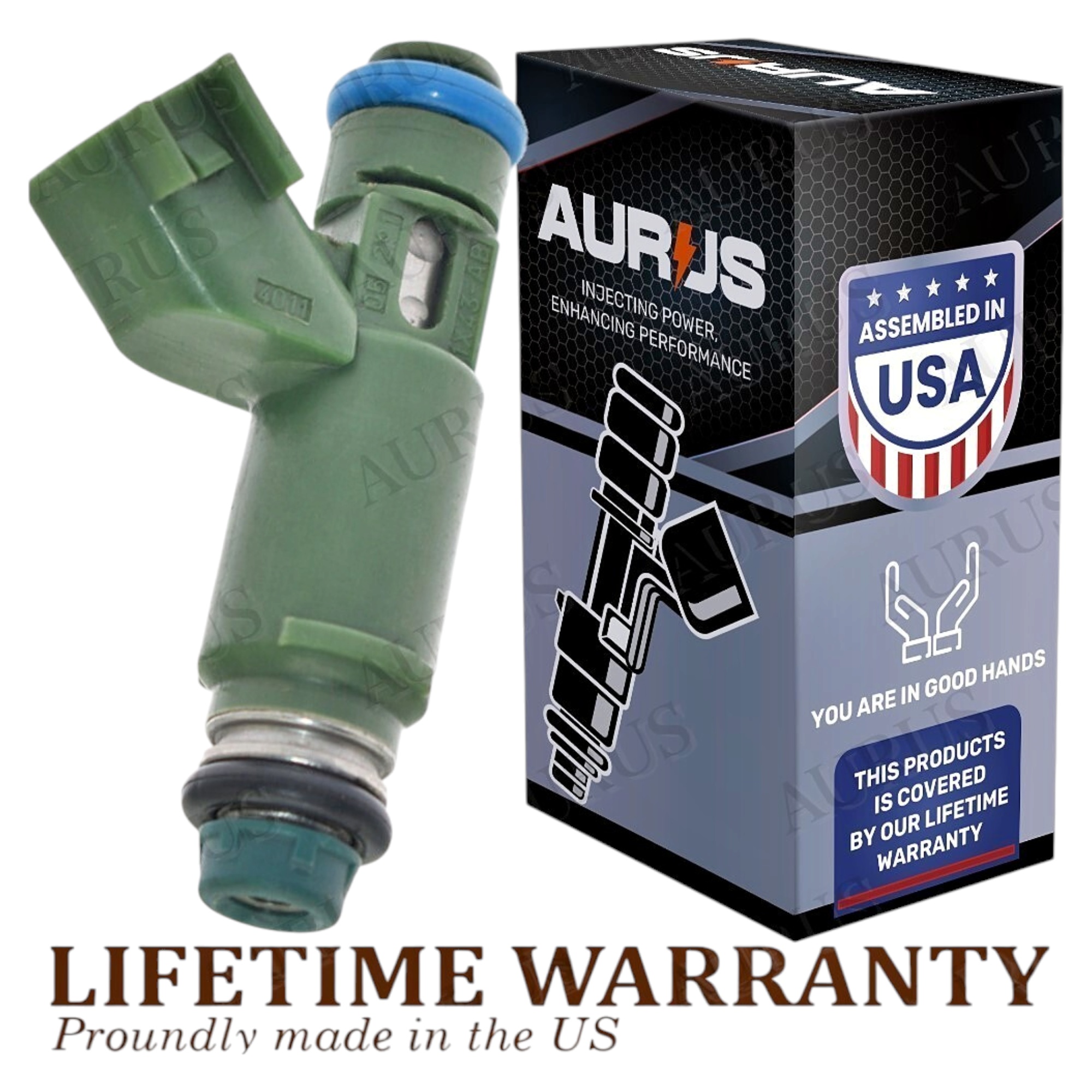 Aurus OEM Fuel Injector 1 for 2002-2008 JAGUAR X-TYPE 2.5L 3.0L V6 1X43-AB