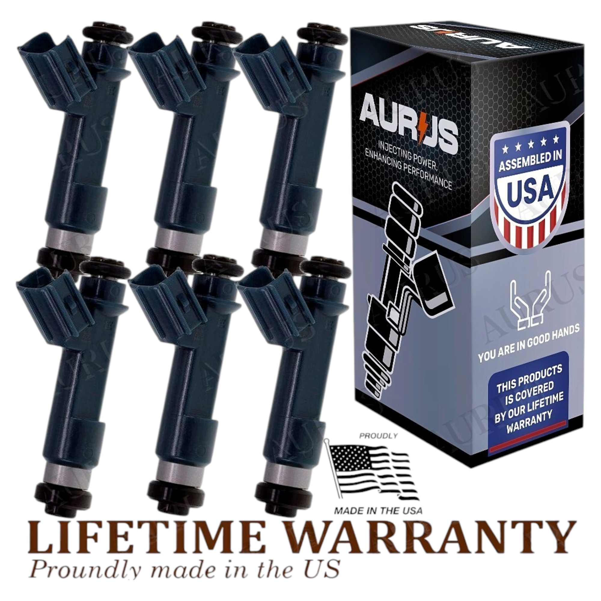 Aurus OEM Set of 6 Fuel Injectors for 4RUNNER TACOMA TUNDRA FJ CRUISER 4.0L V6 23250-31010