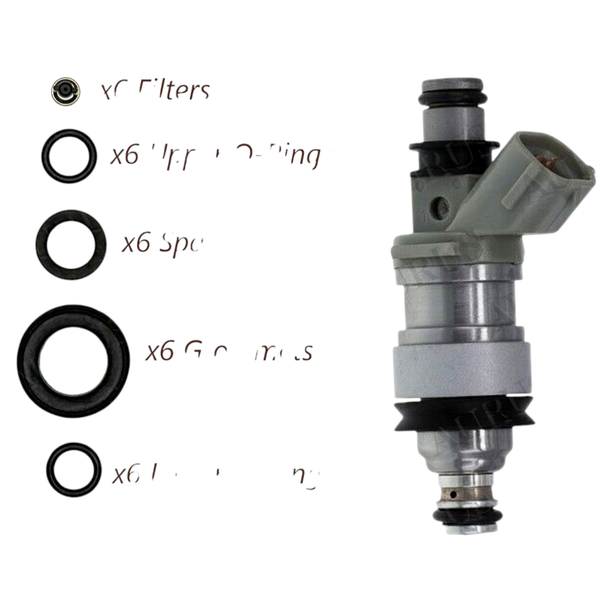 Aurus OEM Set of 6 Fuel Injector Repair Kits for 1992-1998 Toyota Camry Tacoma 4Runner Lexus ES300 23250-62030