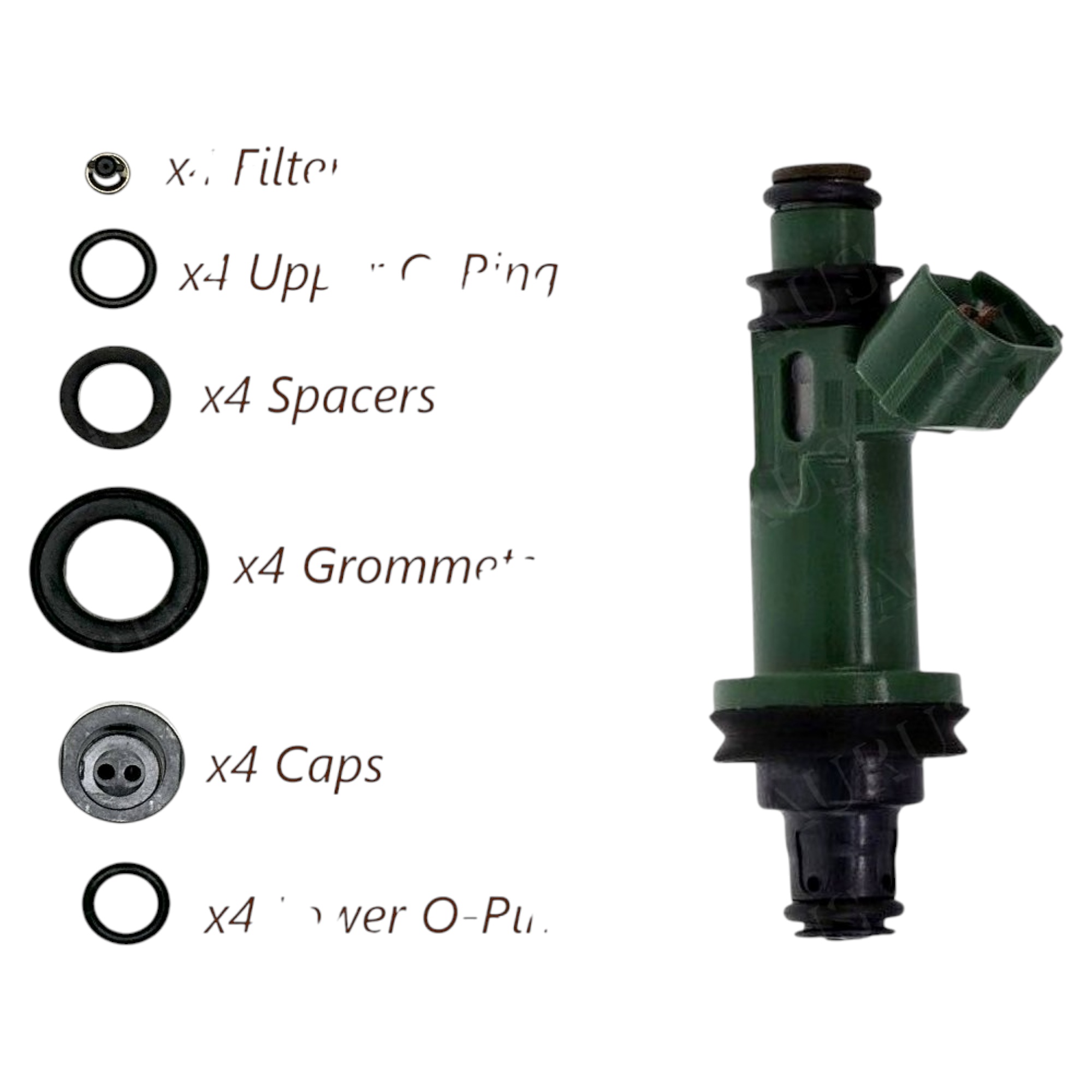 Aurus OEM Set of 4 Fuel Injector Repair Kits for 1996-2001 Subaru Legacy Outback Impreza 2.2L 2.5L H4 195500-3400