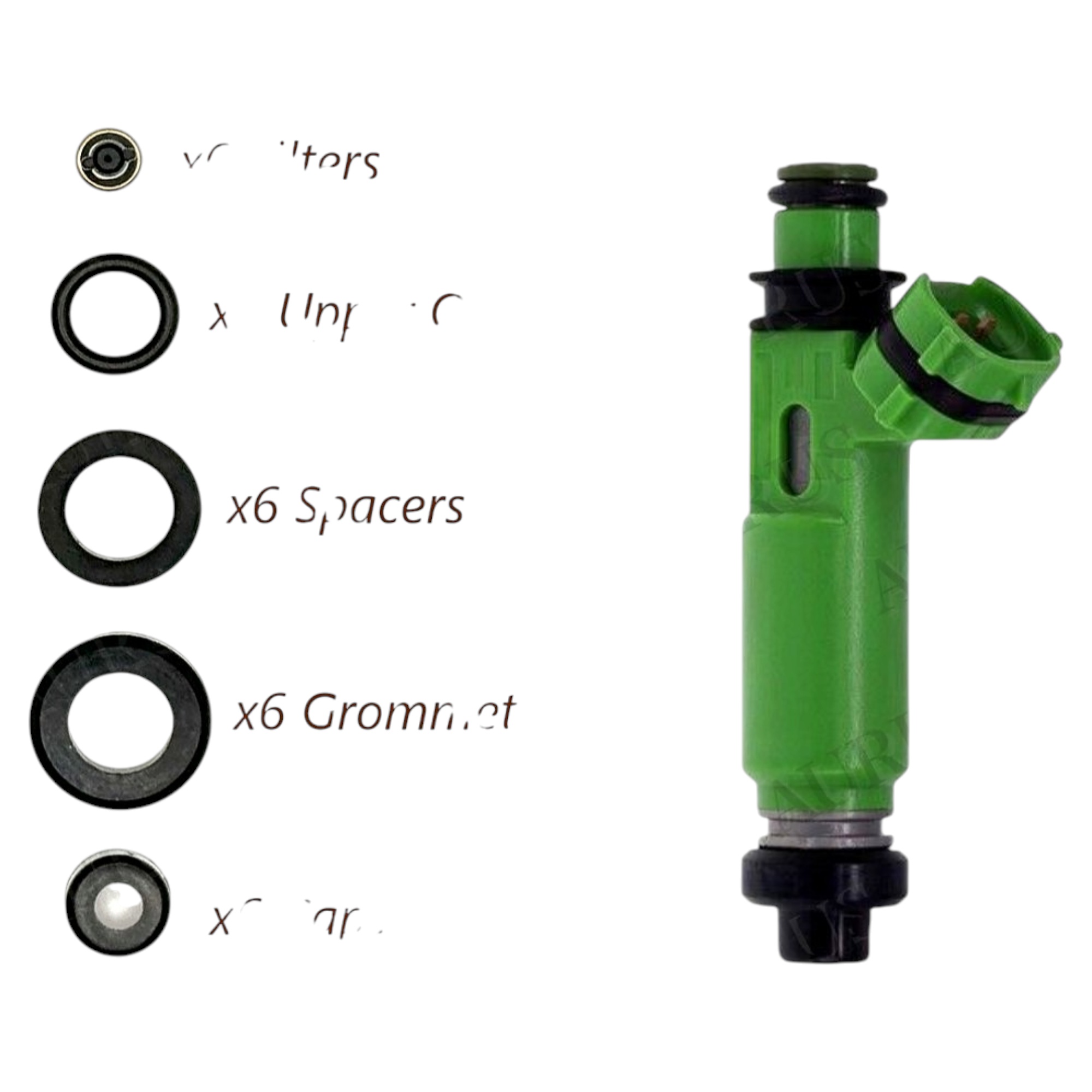 Aurus OEM Set of 6 Fuel Injector Repair Kits for 1998-2003 Mitsubishi Montero Sport 3.0L 195500-3170