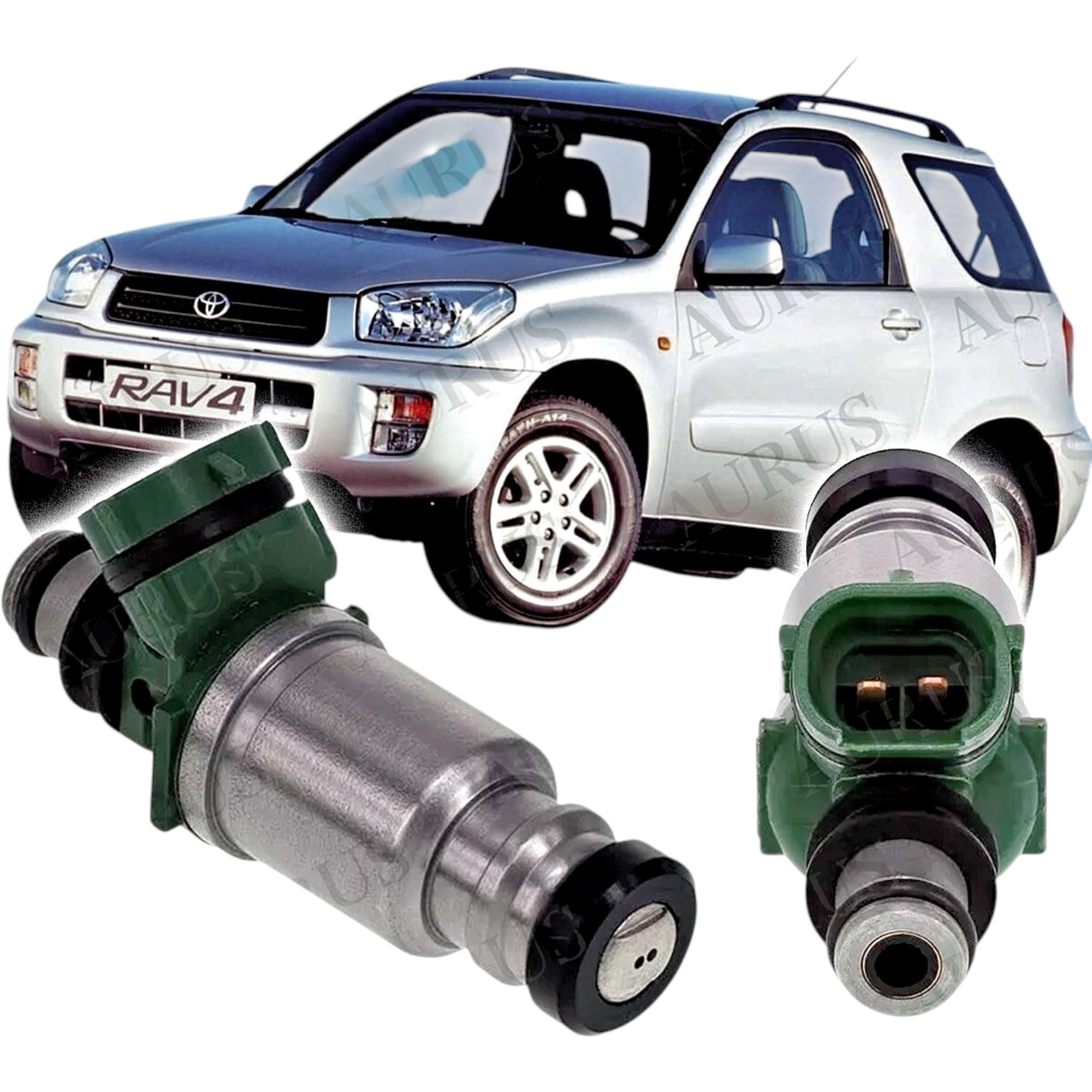 Aurus OEM Set of 4 Fuel Injectors for 1993-2000 Toyota Rav4 Solara Camry MR2 Celica 23250-74100 thumbnail 3