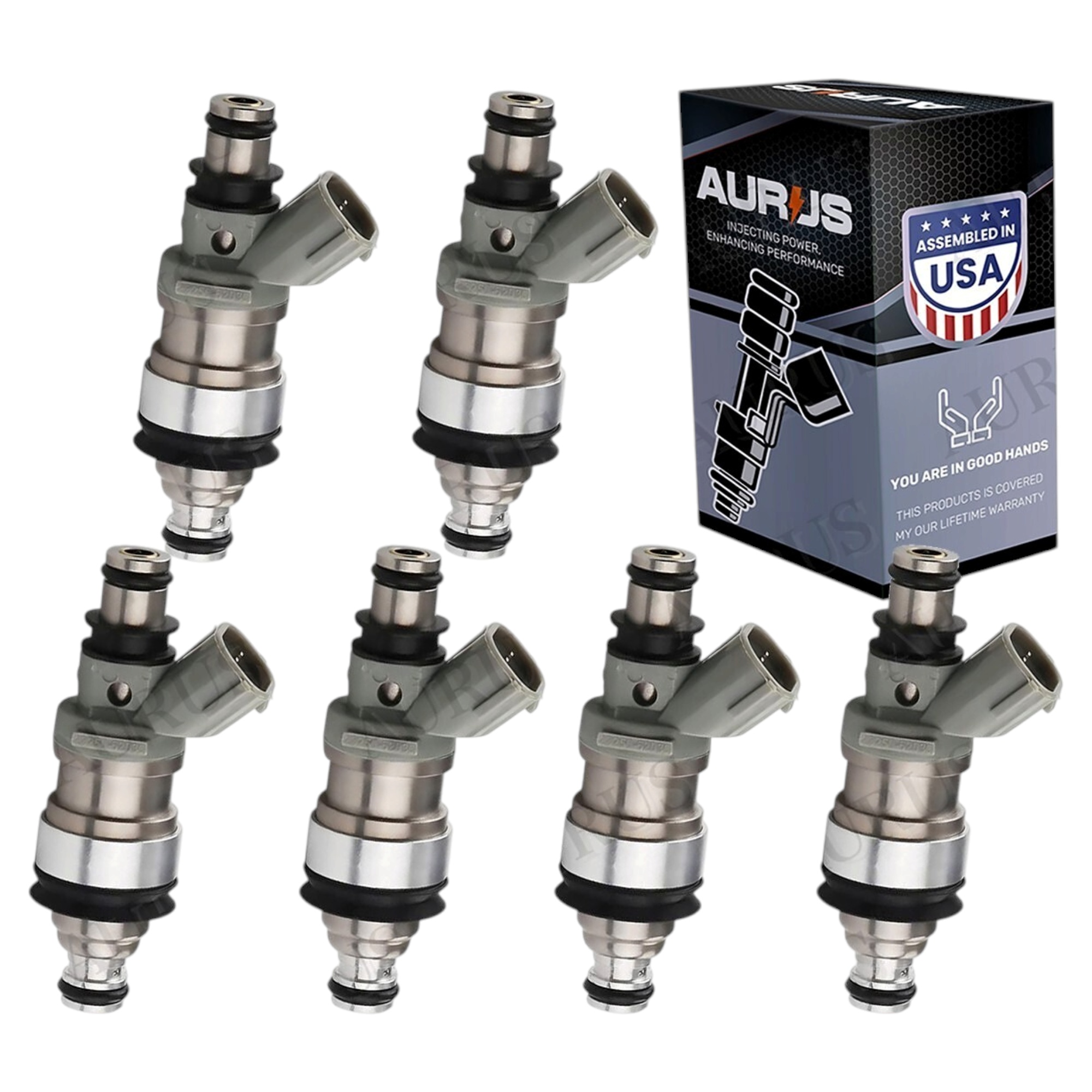 Aurus OEM Set of 6 Fuel Injectors for 1992-1998 Toyota Camry Tacoma 4Runner Lexus ES300 23250-62030