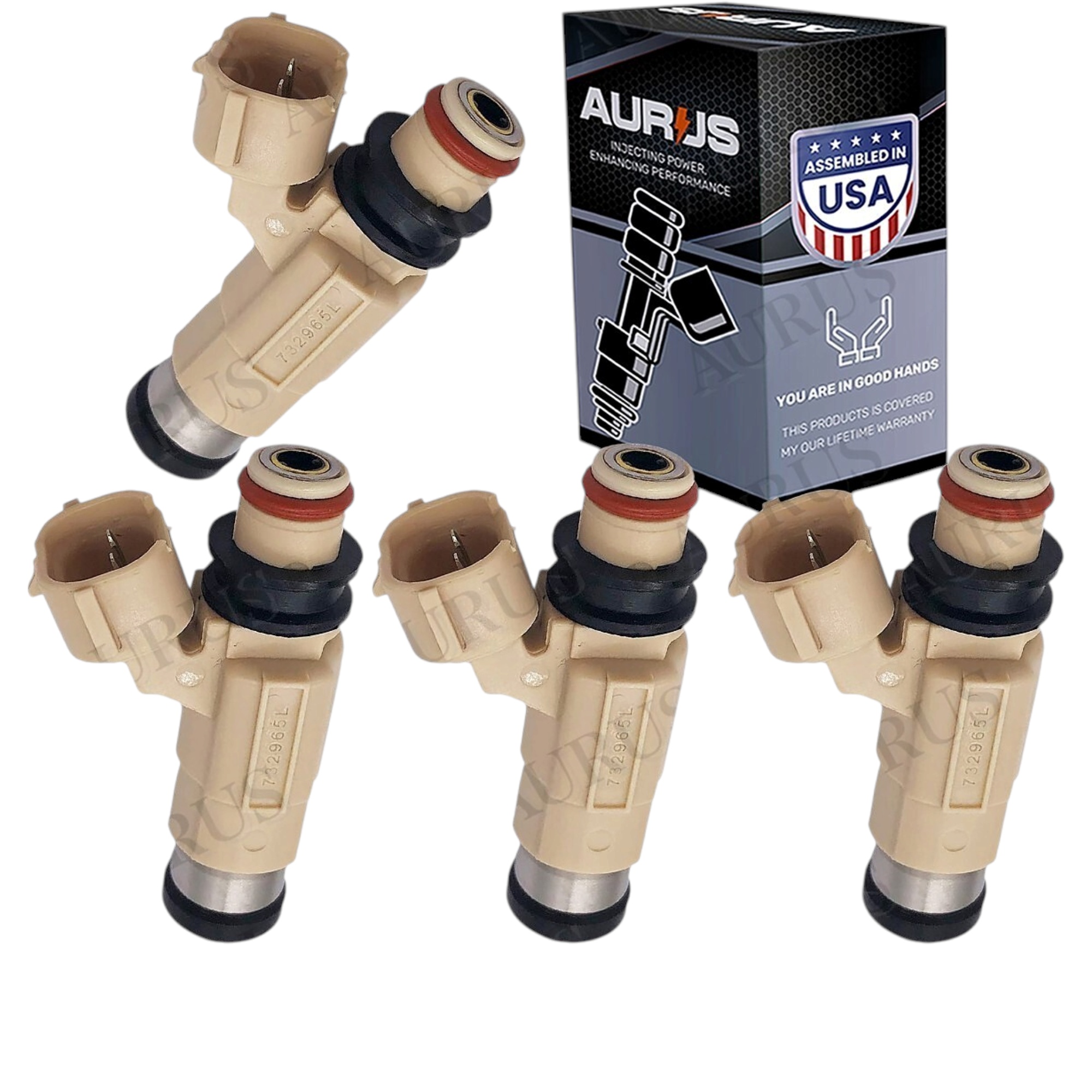 Aurus OEM Set of 4 Fuel Injectors for 2001-2005 Mitsubishi Dodge Chrysler Sebring Strat CDH-240