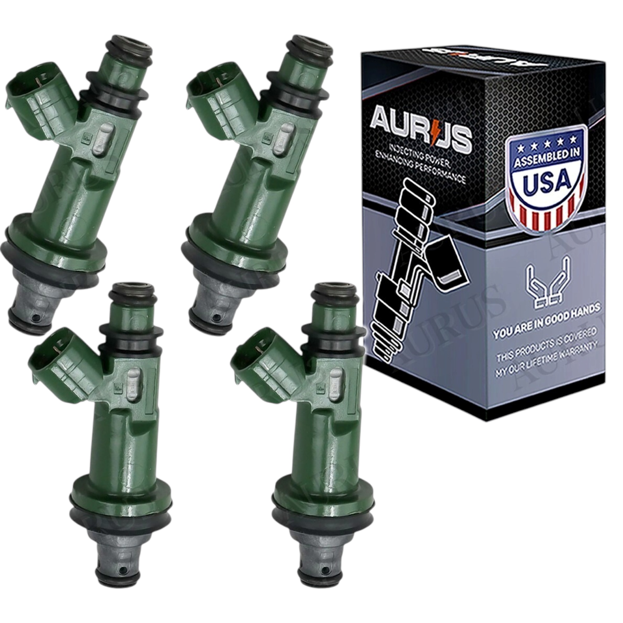 Aurus OEM Set of 4 Fuel Injectors FOR96-01 Subaru Legacy Outback Impreza2.2L 2.5 H4 195500-3400