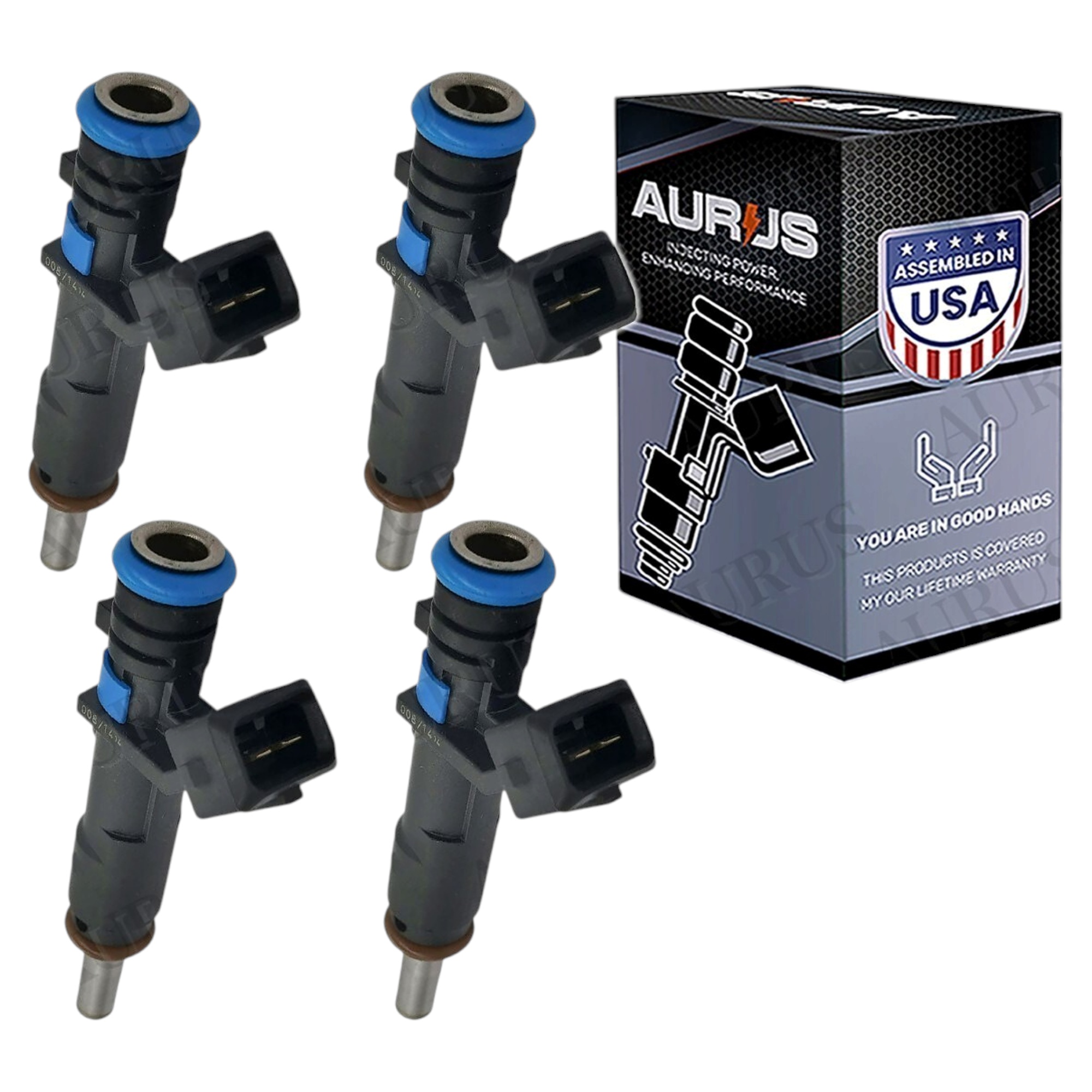 Aurus OEM Set of 4 Fuel Injectors for 2011-2018 Chevrolet Sonic Cruze Limited 1.8L I4 55570284