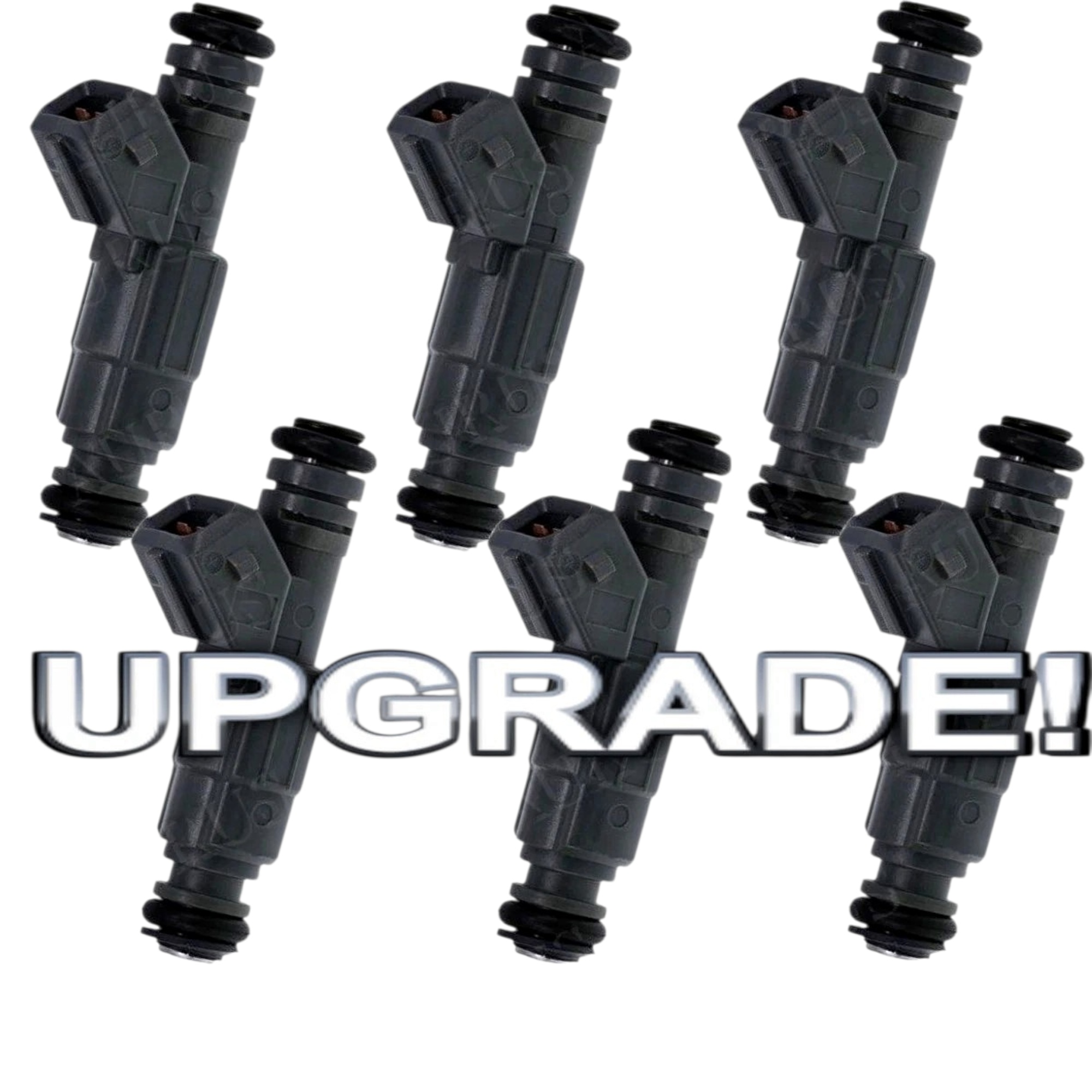 Bosch OEM Set of 6 Fuel Injectors 30LB UPGARDE 12 HOLE for 1993-1998 Jeep I6 MPG HP — view 1