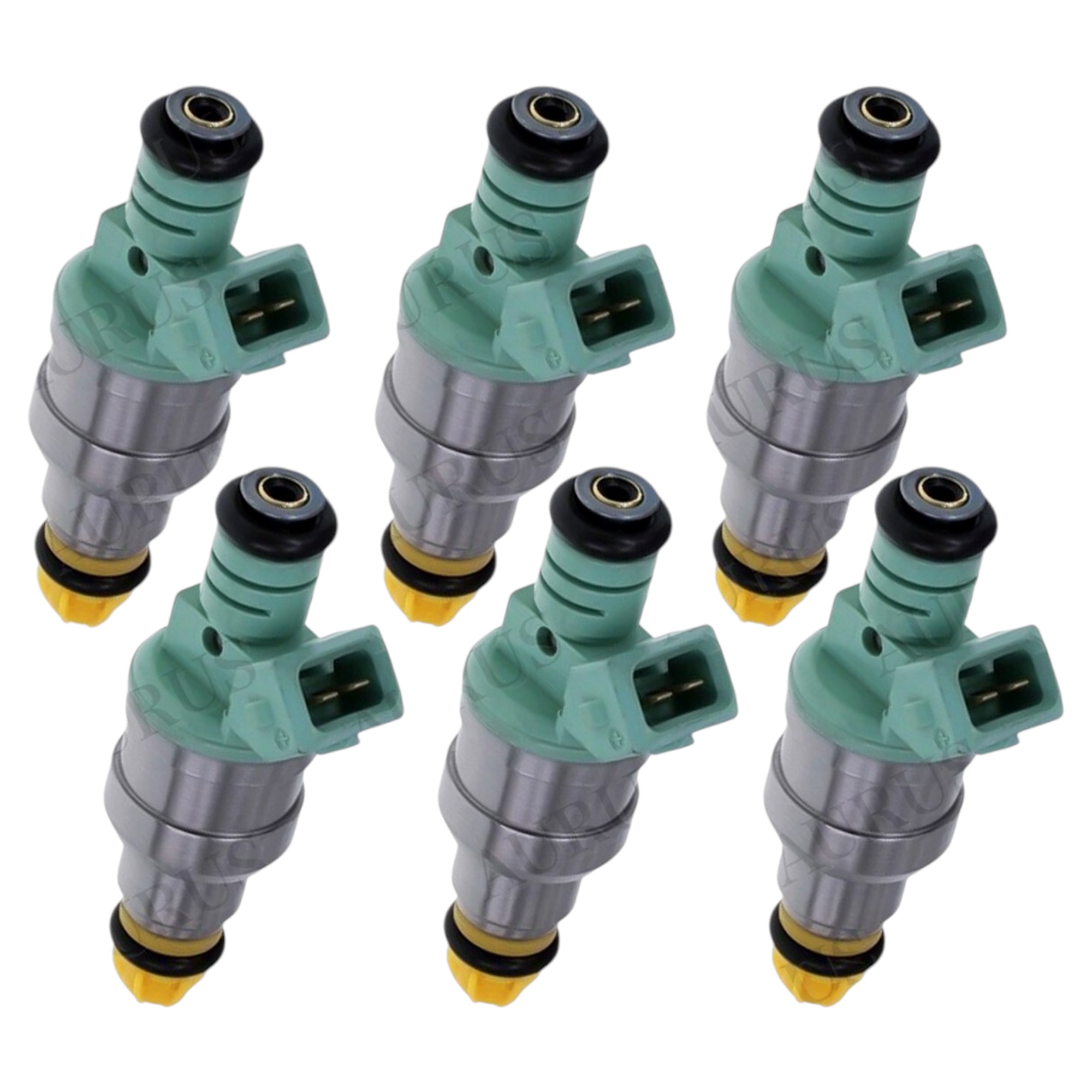 Aurus OEM Set of 6 Fuel Injectors for 1991-1999 BMW 323i is 325i 325is 525i 525it M3 I6 0280150415