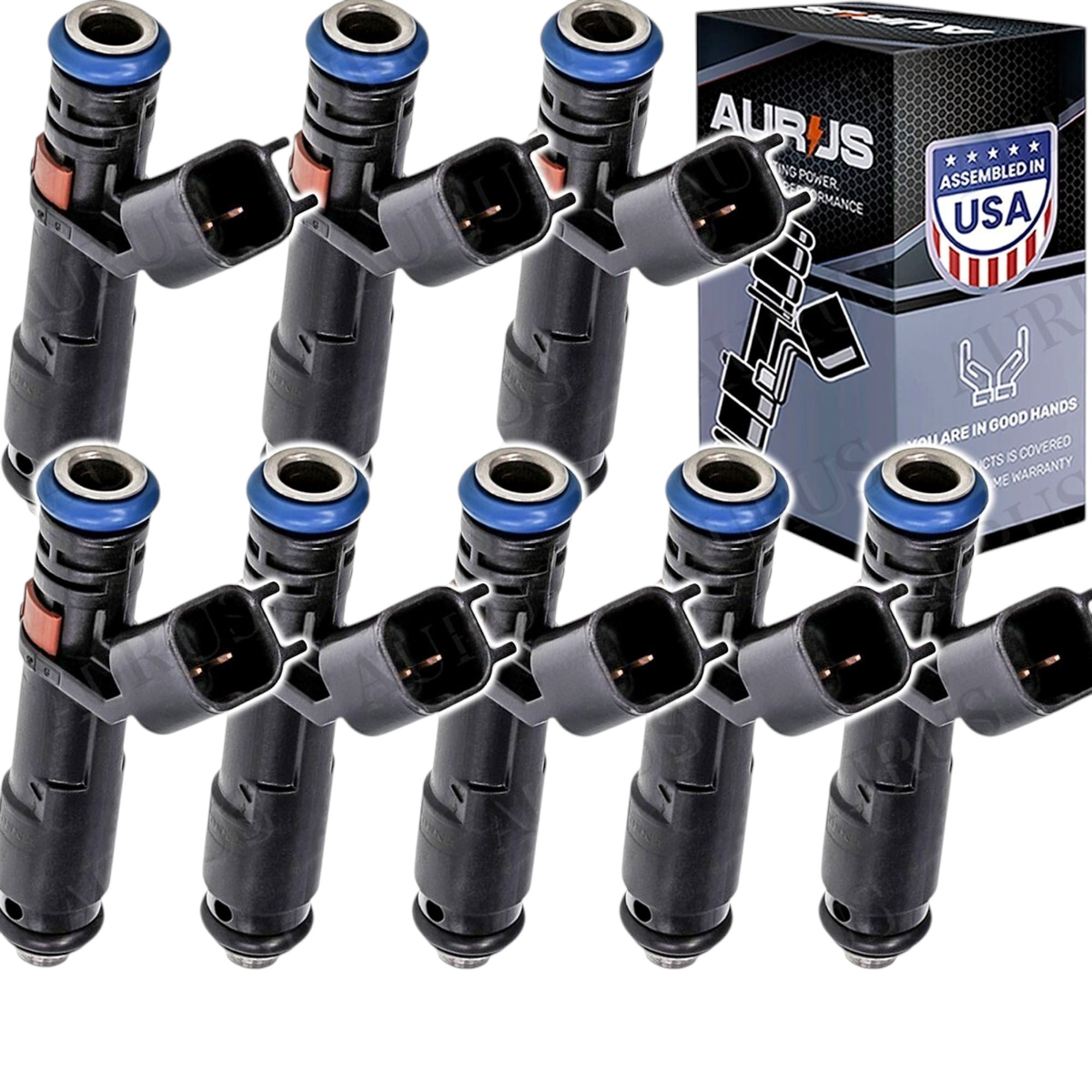 Aurus OEM Set of 8 Fuel Injectors for 2005-2007 Ford F-150 250 350 Lincoln Mark LT 5.4L 5C3E-DB
