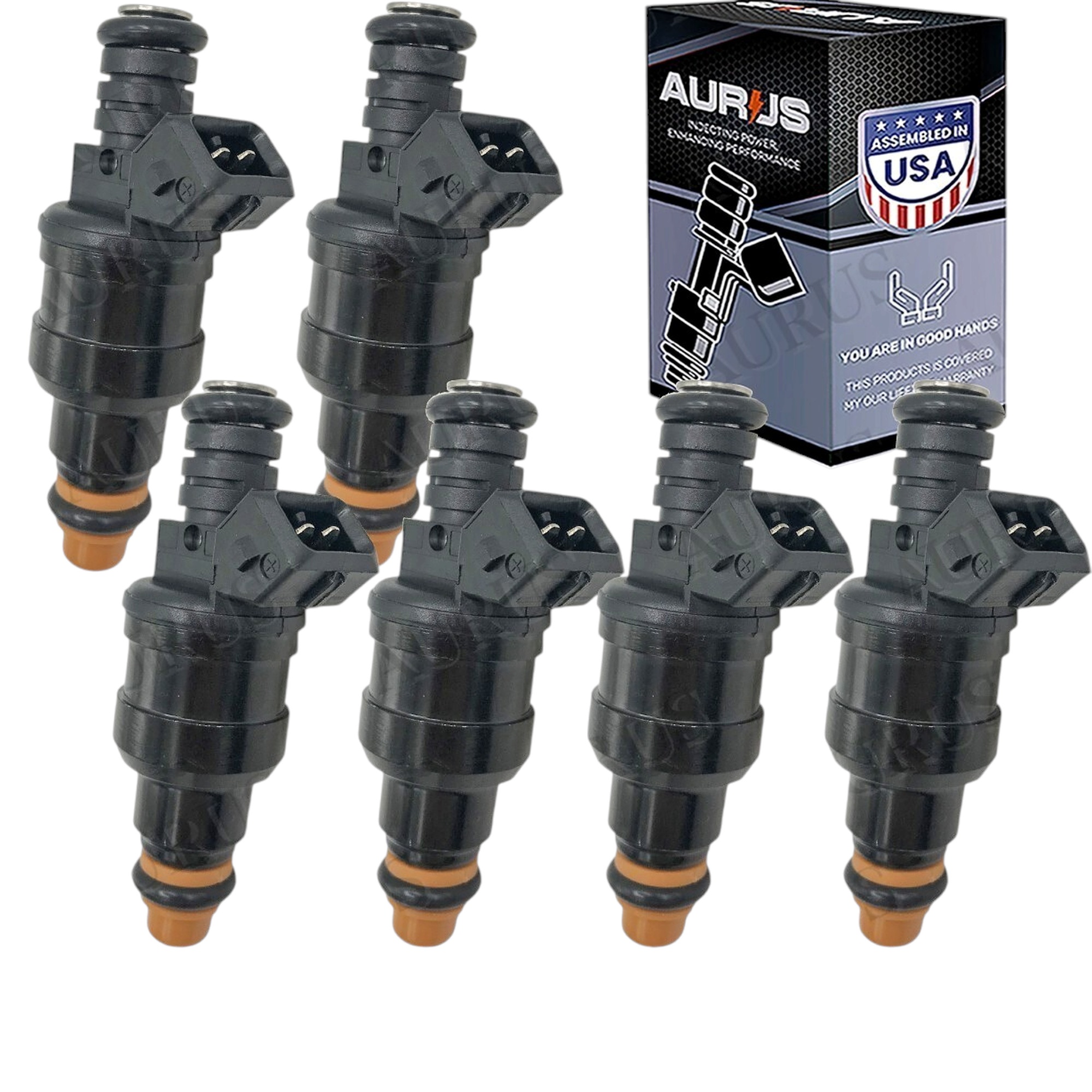 Aurus OEM Set of 6 Fuel Injectors for 1990-1995 Ford Ranger Explorer Mazda Navajo 4.0L 0280150766 — view 1