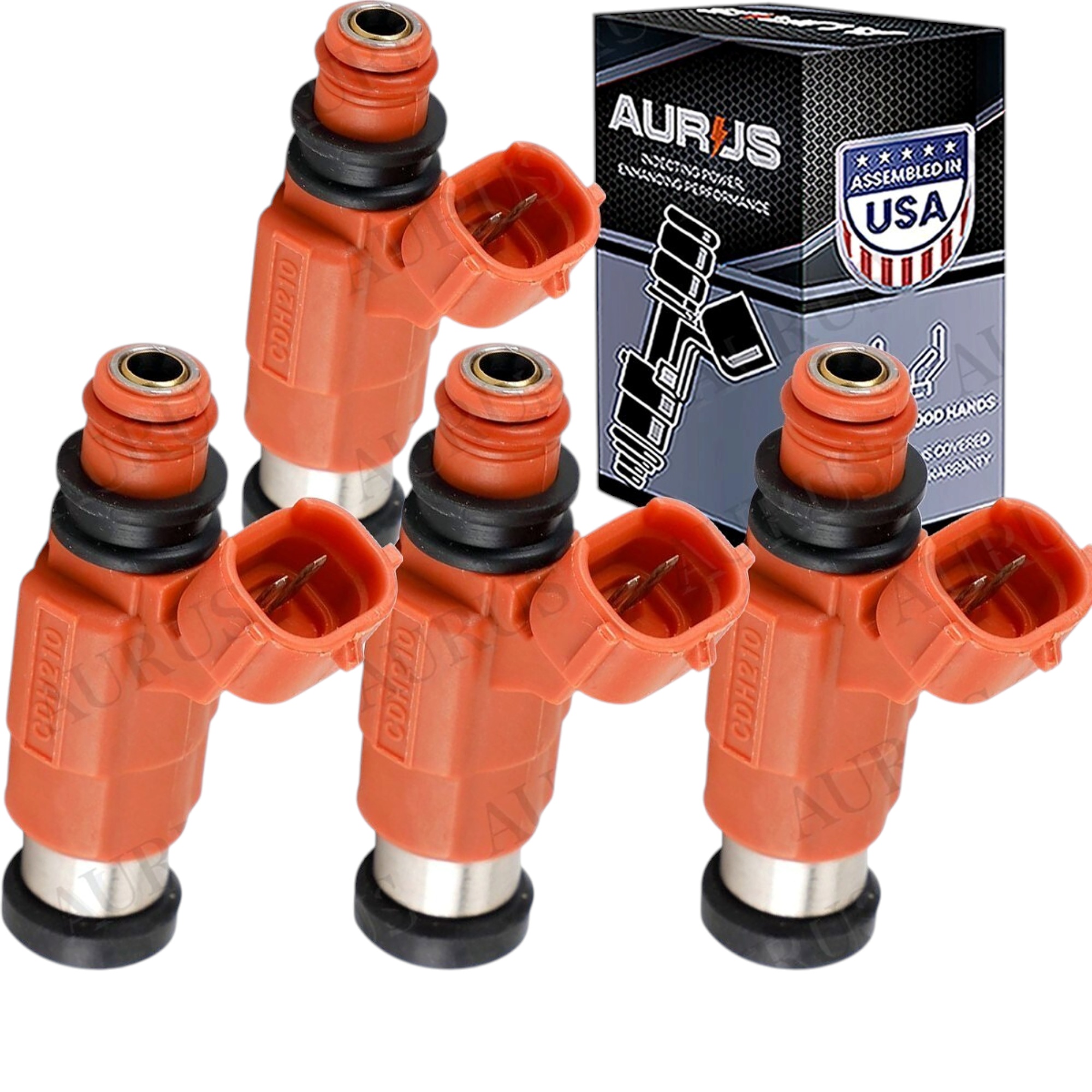 Aurus OEM Set of 4 Fuel Injectors for 1997-2005 Mitsubishi Chevy Suzuki Dodge Chrysler INP-771