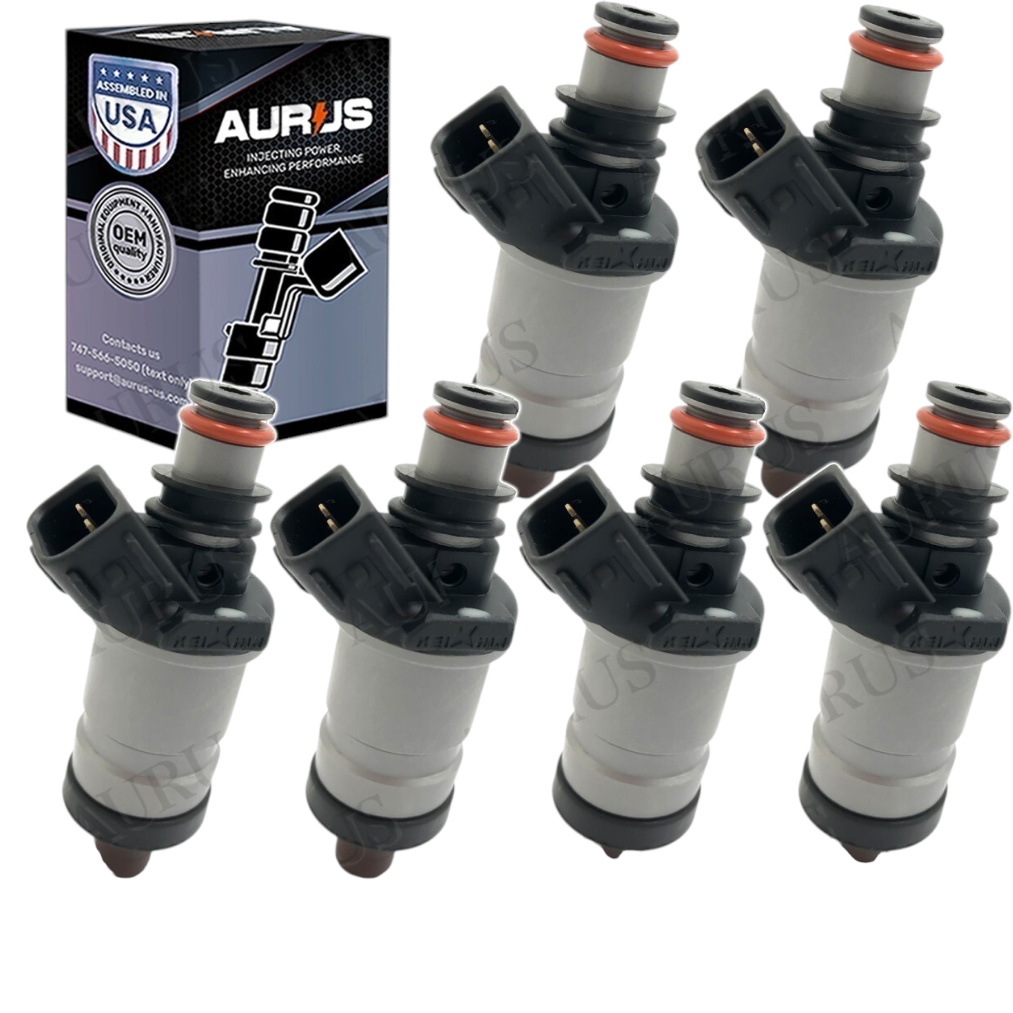 Aurus OEM Set of 6 Fuel Injectors for 1996-1999 Acura RL3.5L TL 3.2L 06164-P2A-000