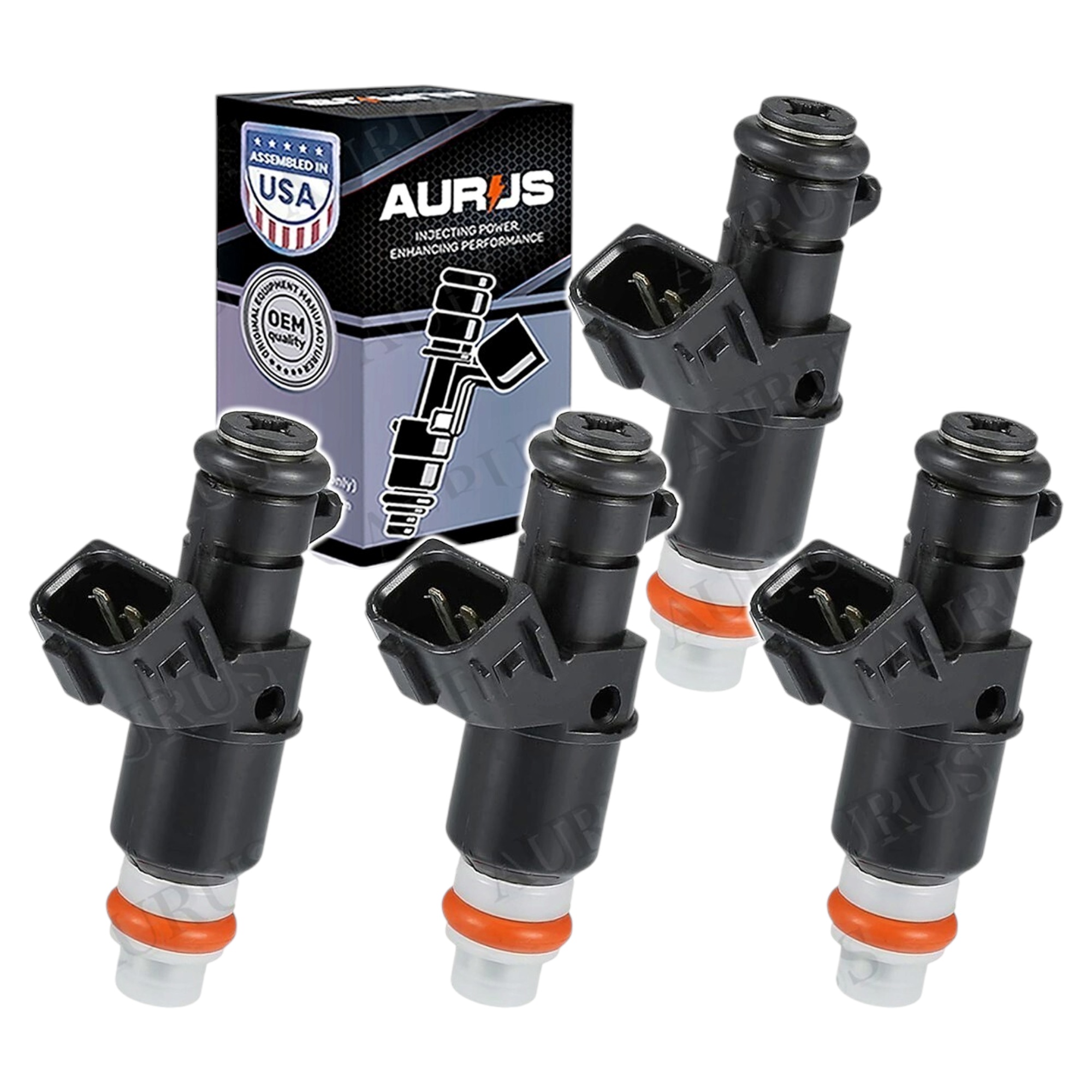 Aurus OEM Set of 4 Fuel Injectors for 2013 2014 2015 Acura ILX Hybrid 1.5L cyl. 16450-RGA-003