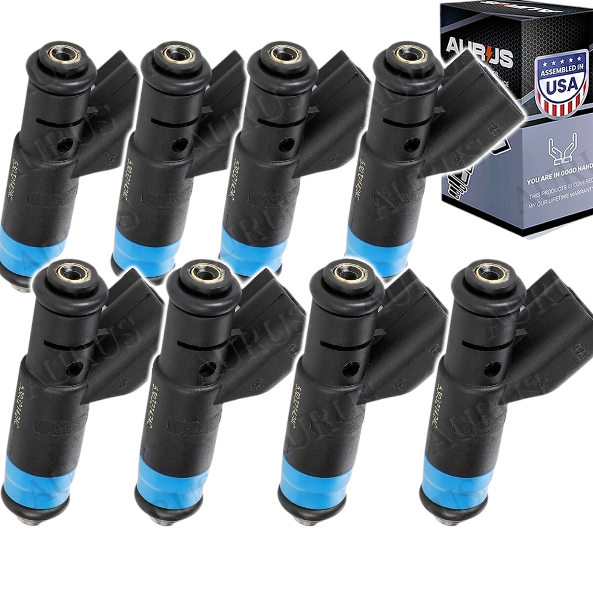 Aurus OEM Set of 8 Fuel Injectors for 2003 Dodge Ram 2500 5.7L 53032142AC 812-12143 — view 1