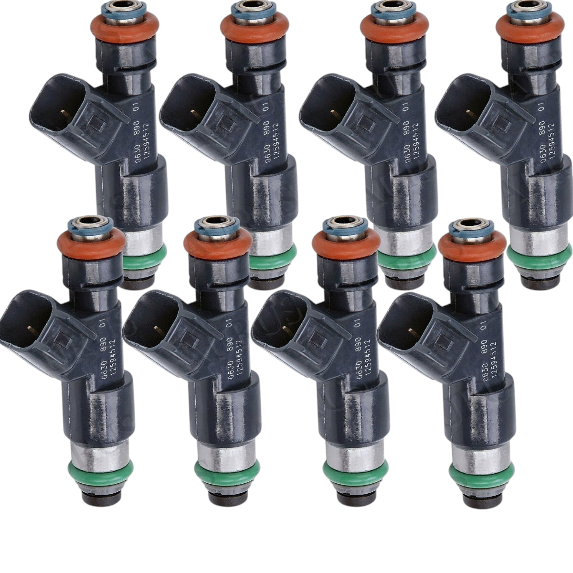 ACDelco GM OEM Set of 8 Fuel Injectors for 2007-2009 Chevrolet Silverado 1500 5.3L 6.0L 12594512
