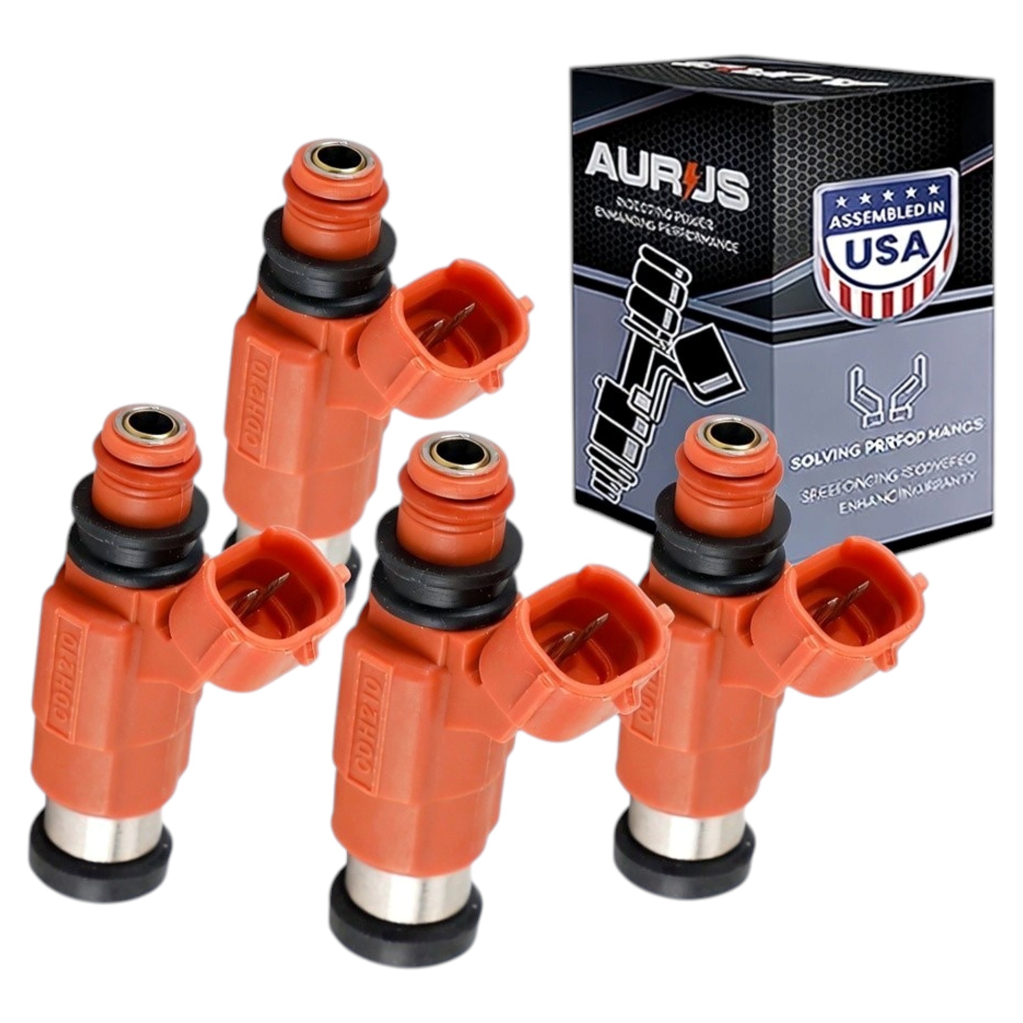 Aurus OEM Set of 4 Fuel Injectors for 2000-2005 Mitsubishi Eclipse 2.4L I4 INP-771 — view 1