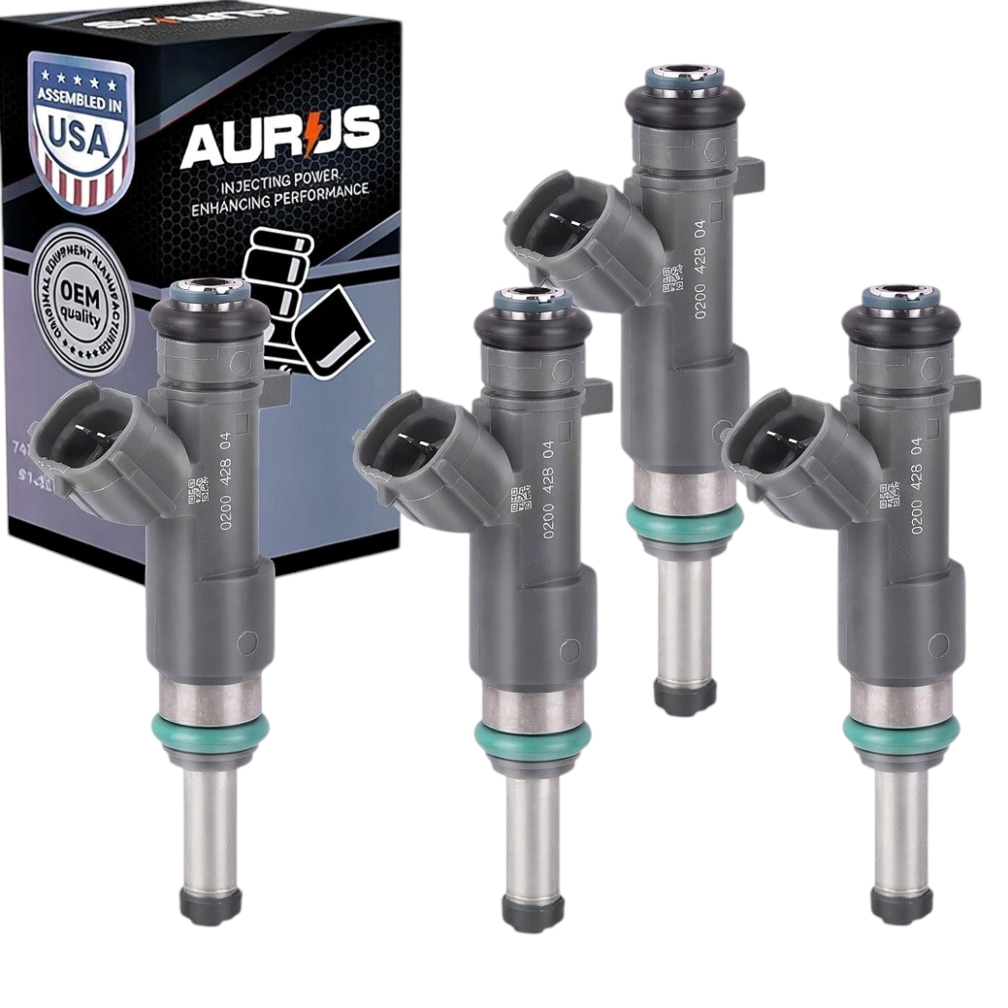 Aurus OEM Set of 4 Fuel Injectors for 2010 2011 2012 2013 2014 Nissan Frontier 2.5L 16600-EA00A thumbnail 2