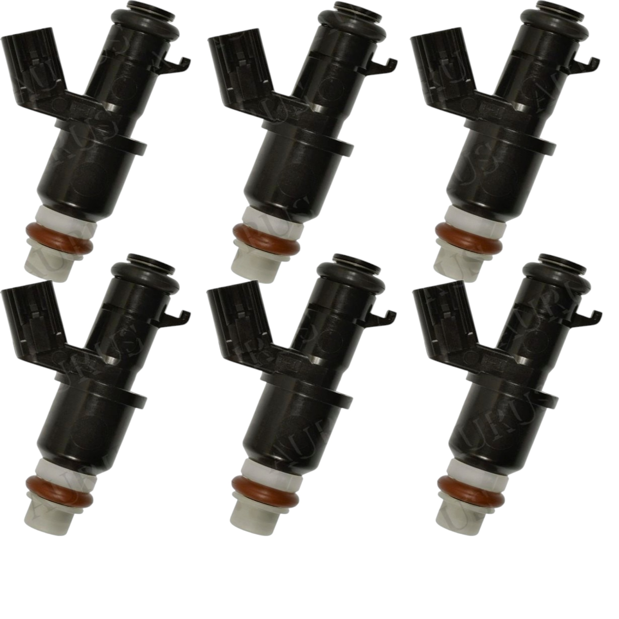 Honda OEM Set of 6 Fuel Injectors for 2004 2005 2006 07 2008 Acura TL 3.2L 16450PWA006 16450-PWA-006 — view 1