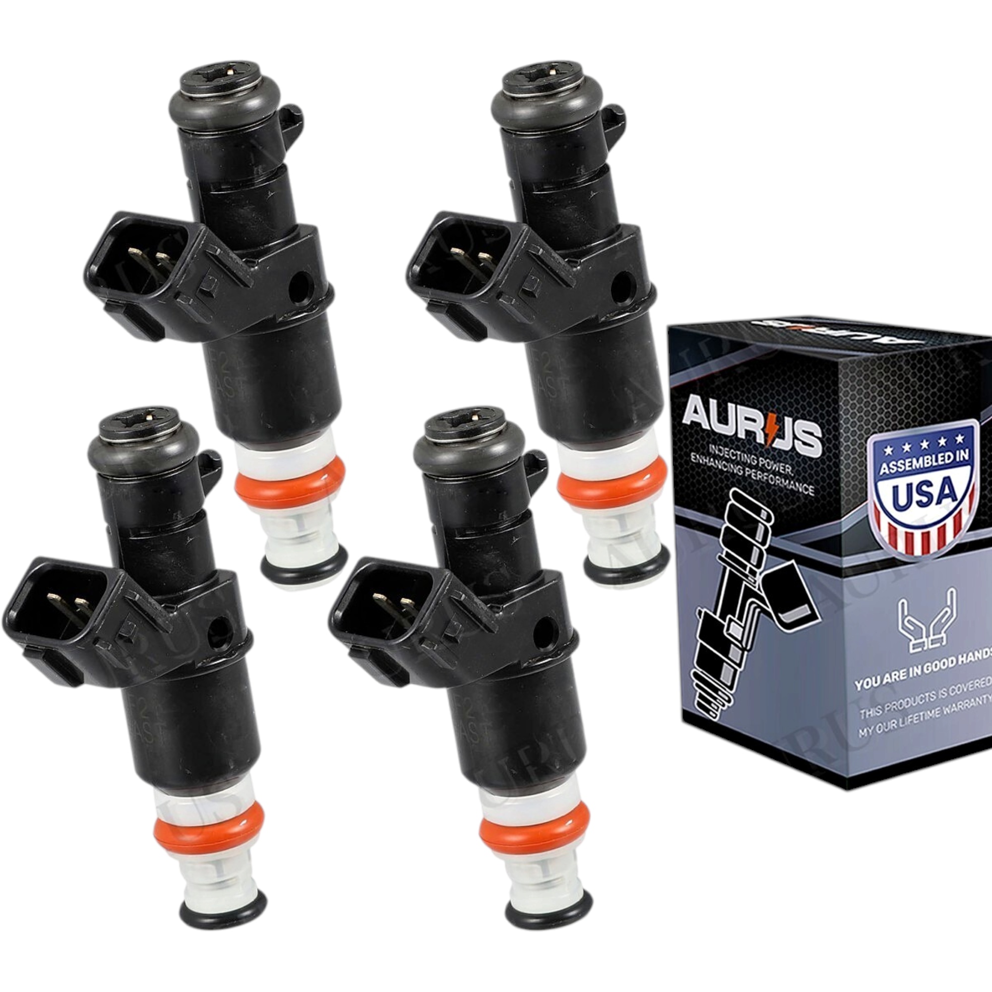 Aurus OEM Set of 4 Fuel Injectors for 2004 2005-2008 Acura TSX 2.4L 16450-RBB-003 — view 1