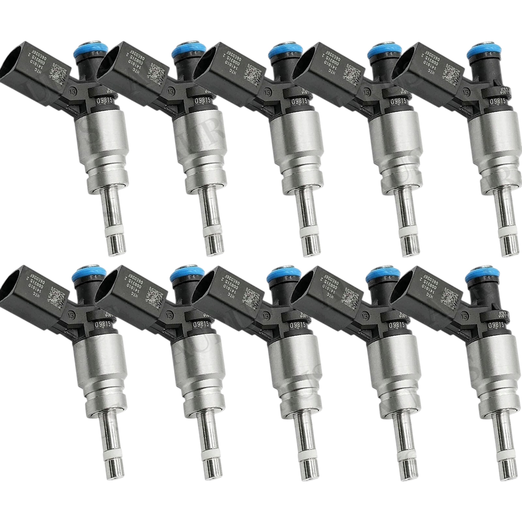 Hitachi OEM  Set of 10 Fuel Injectors for 2007-2011 Audi S6 S8 5.2L V10 06E906036F thumbnail 3