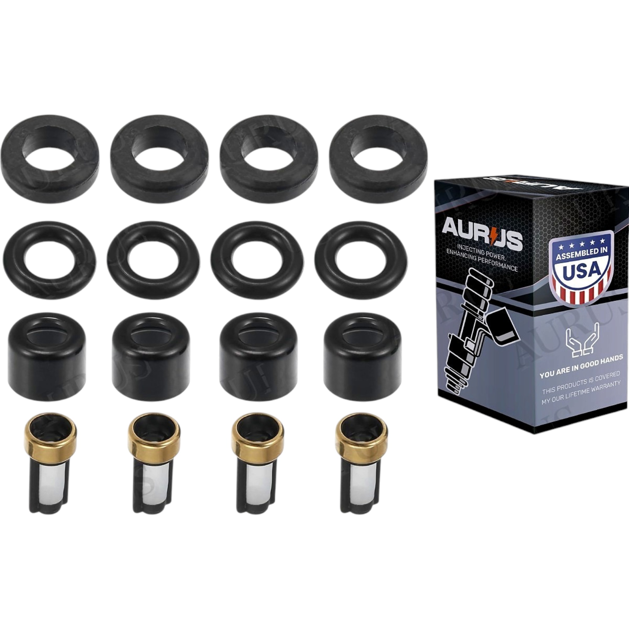 Aurus OEM Set of 4 Fuel Injector Repair Kits for 2005-2016 Toyota 4Runner Tacoma 2.7 23250-0C010 23250-75100