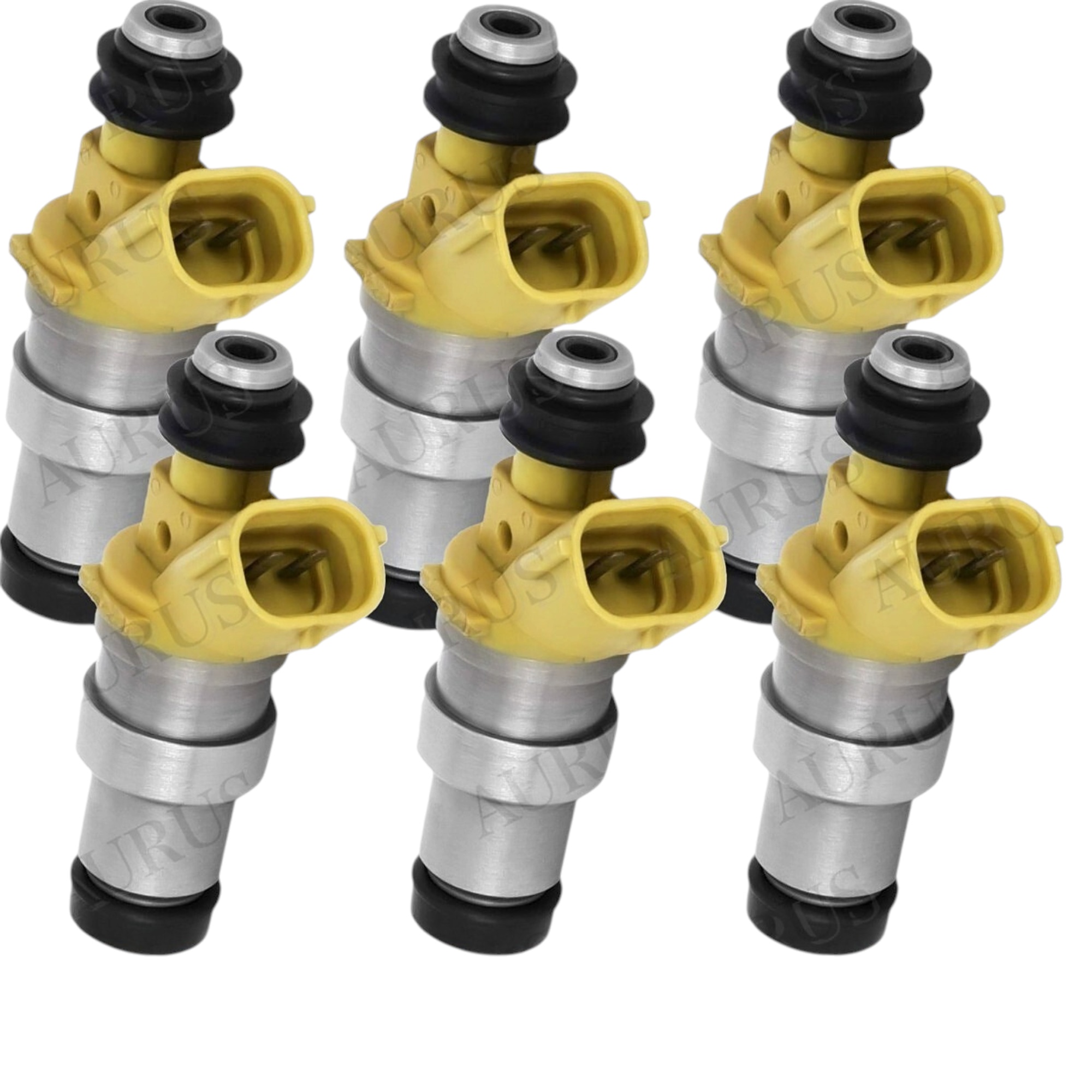 Aurus OEM Set of 6 Fuel Injectors for 1986 1987 1988 Toyota Supra 3.0L I6 23250-70040 — view 1