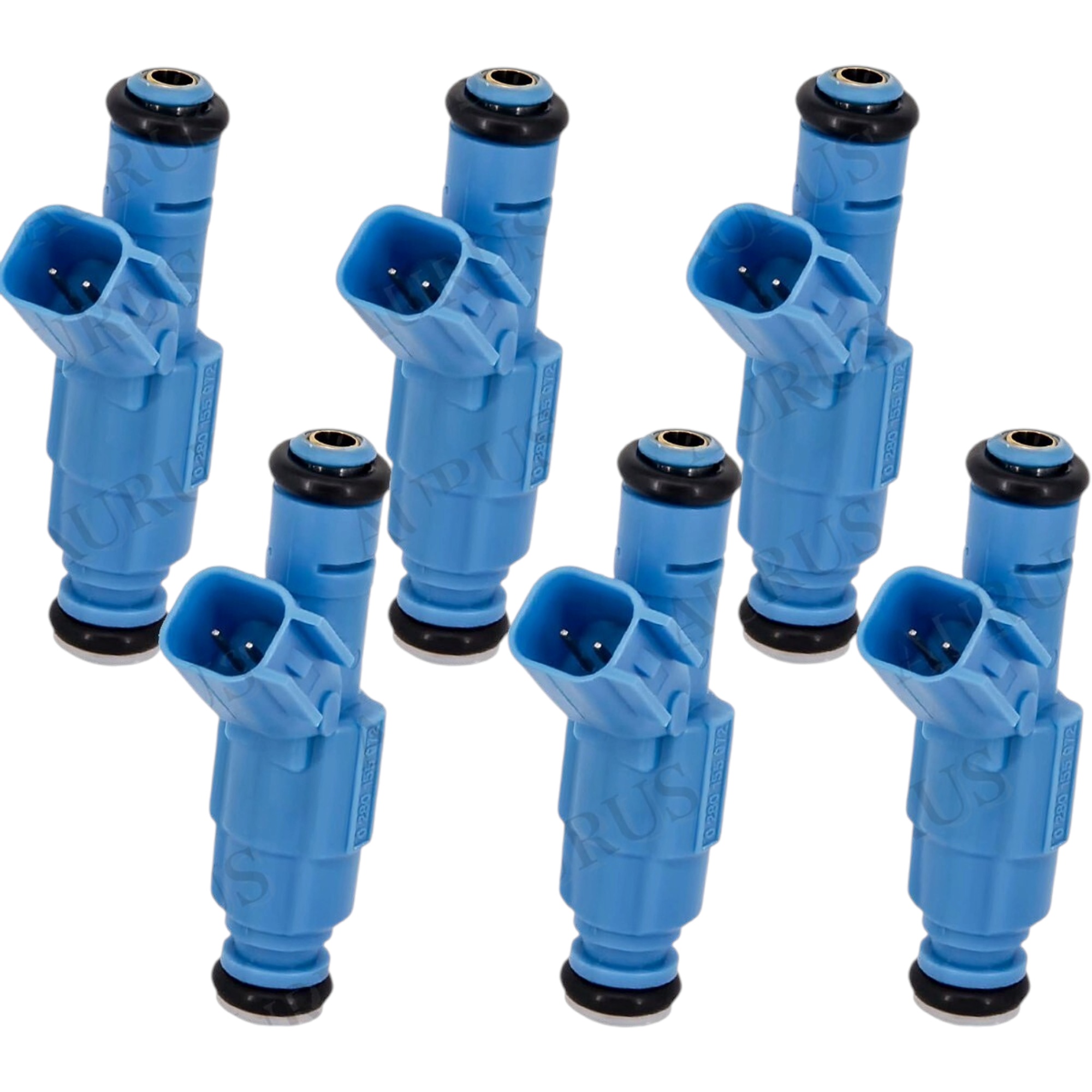 Aurus OEM Set of 6 Fuel Injectors for 2002 2003 Dodge Ram 1500 Jeep Liberty 3.7L 4Hole 0280155972