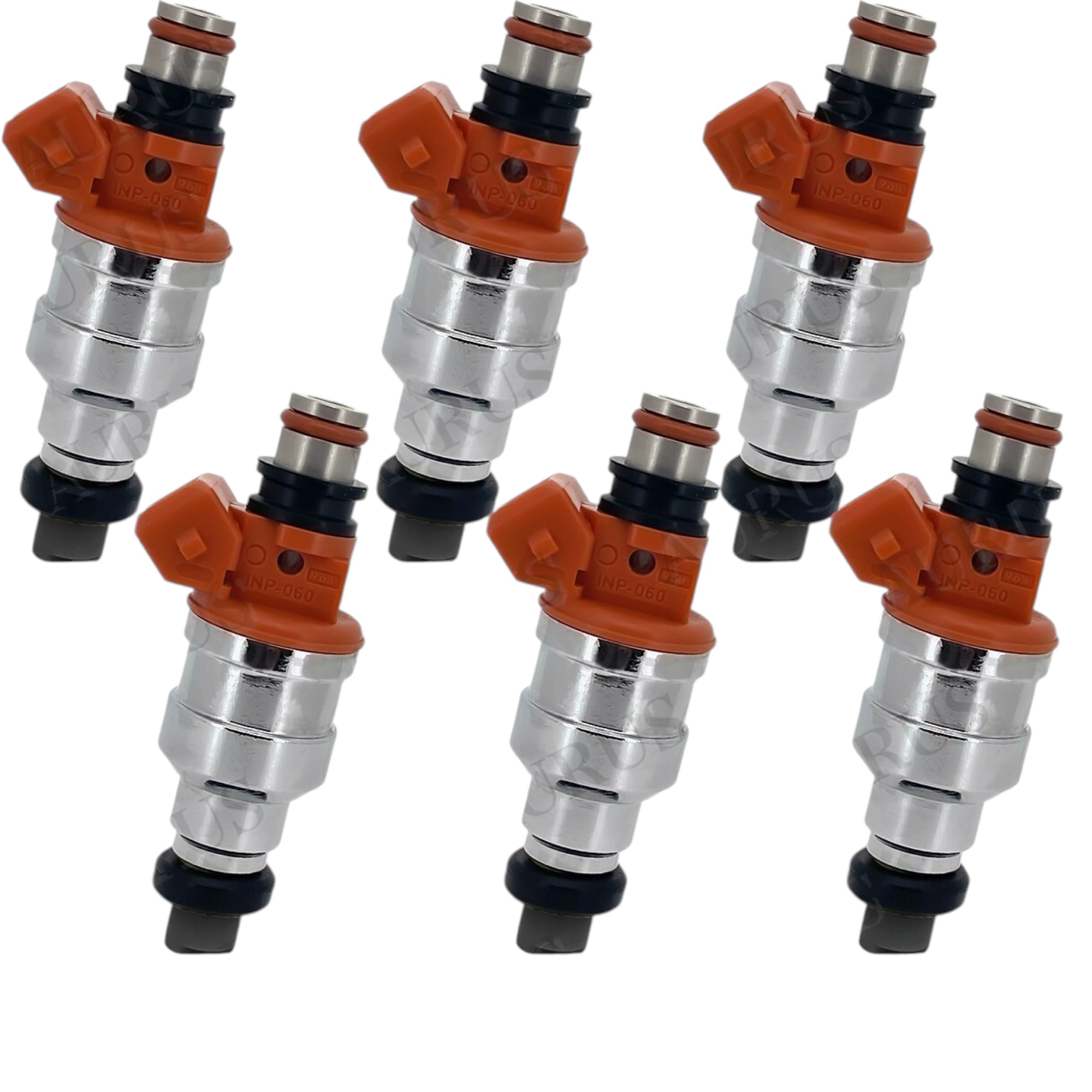Aurus OEM Set of 6 Fuel Injectors x6AURUS for 1995-2000 Chrysler Dodge 2.5L V6 cylinder INP060 INP-060