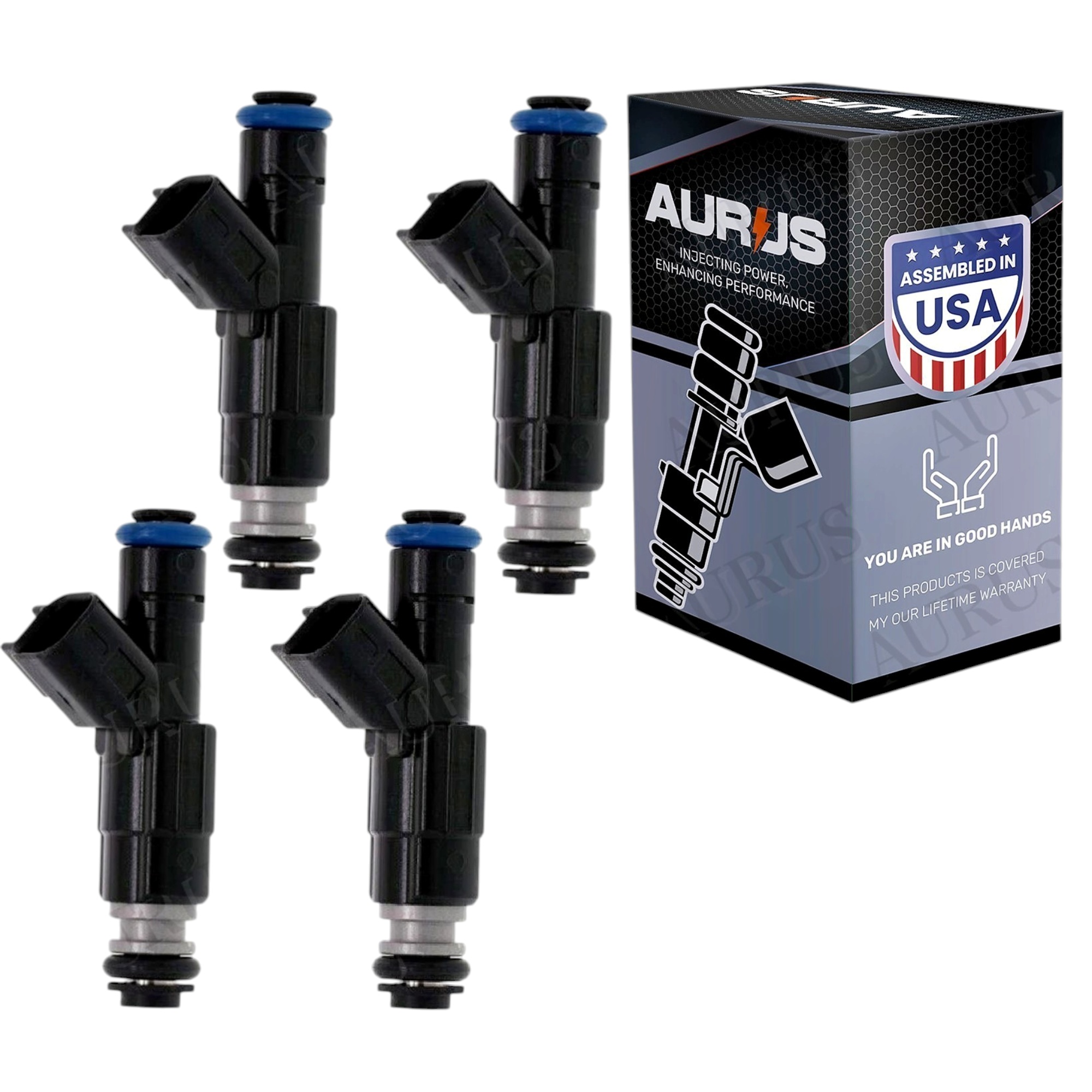 Aurus OEM Set of 4 Fuel Injectors for 1998-2000 Chrysler Plymouth Breeze Dodge Caravan Neon 0280155784