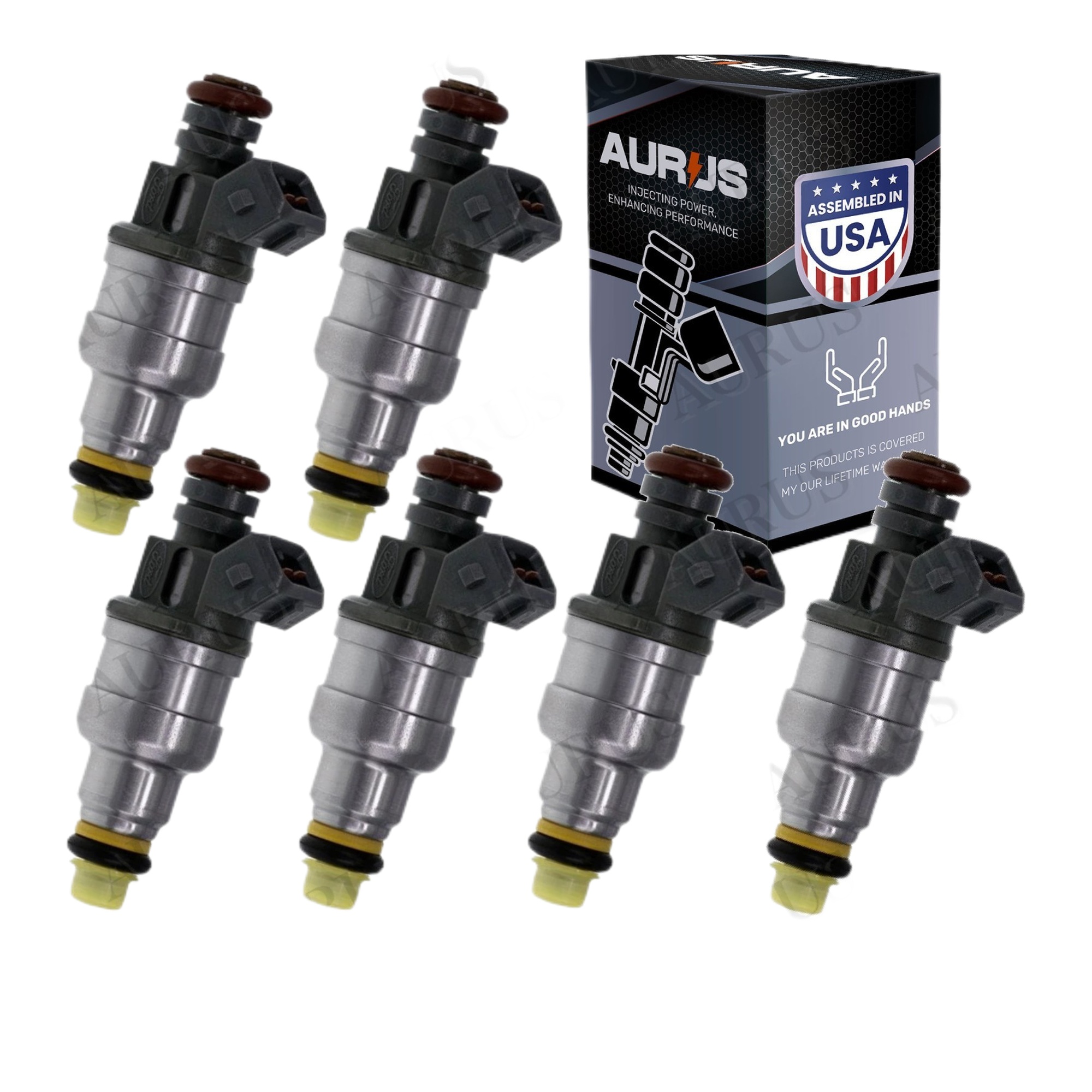 Aurus OEM Set of 6 Fuel Injectors for 1998 1999 2000 2001 Mazda B3000 3.0L V6 XL5E-A2A