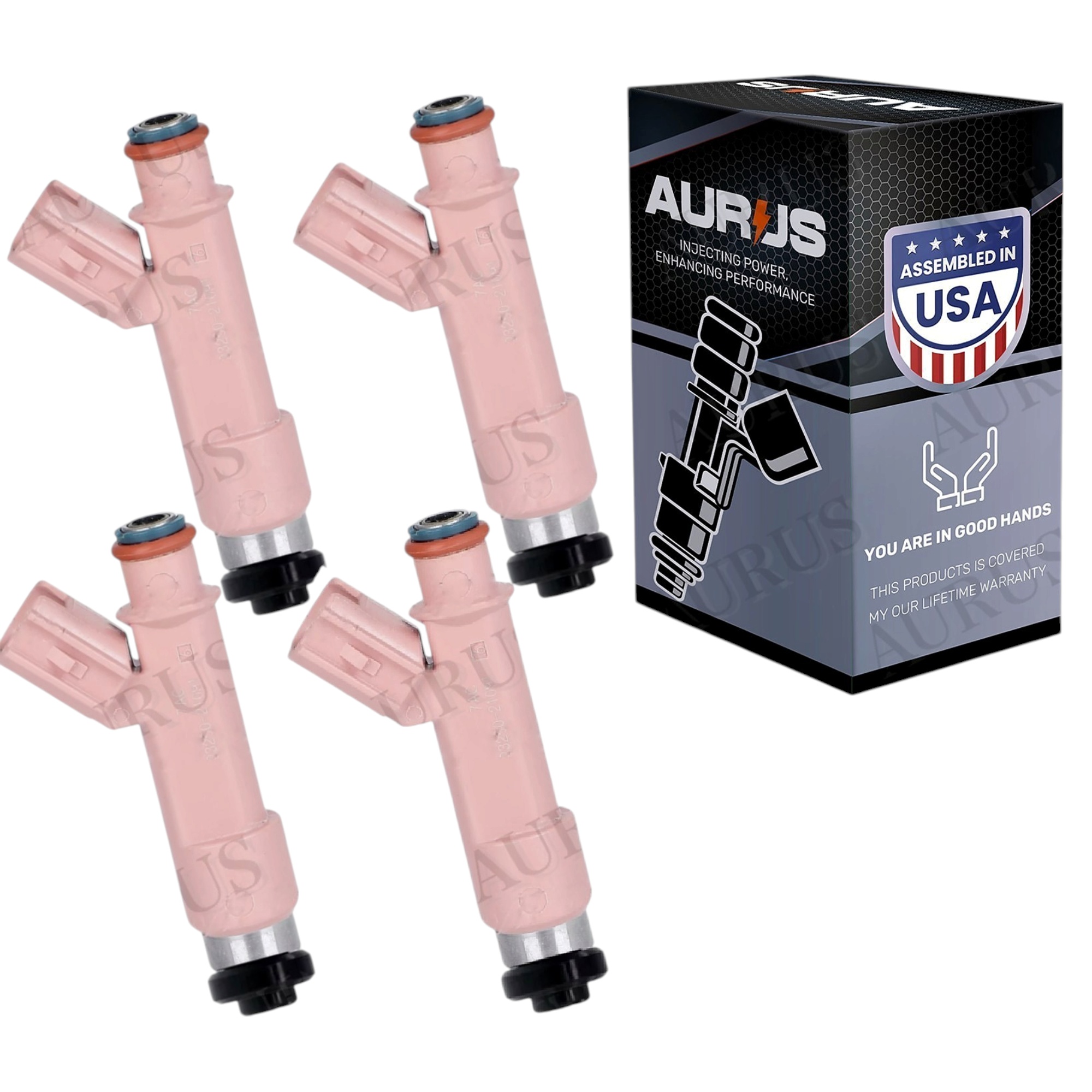 Aurus OEM Set of 4 Fuel Injectors For 2012 - 2019 Toyota Prius C 1.5L I4 23250-21091