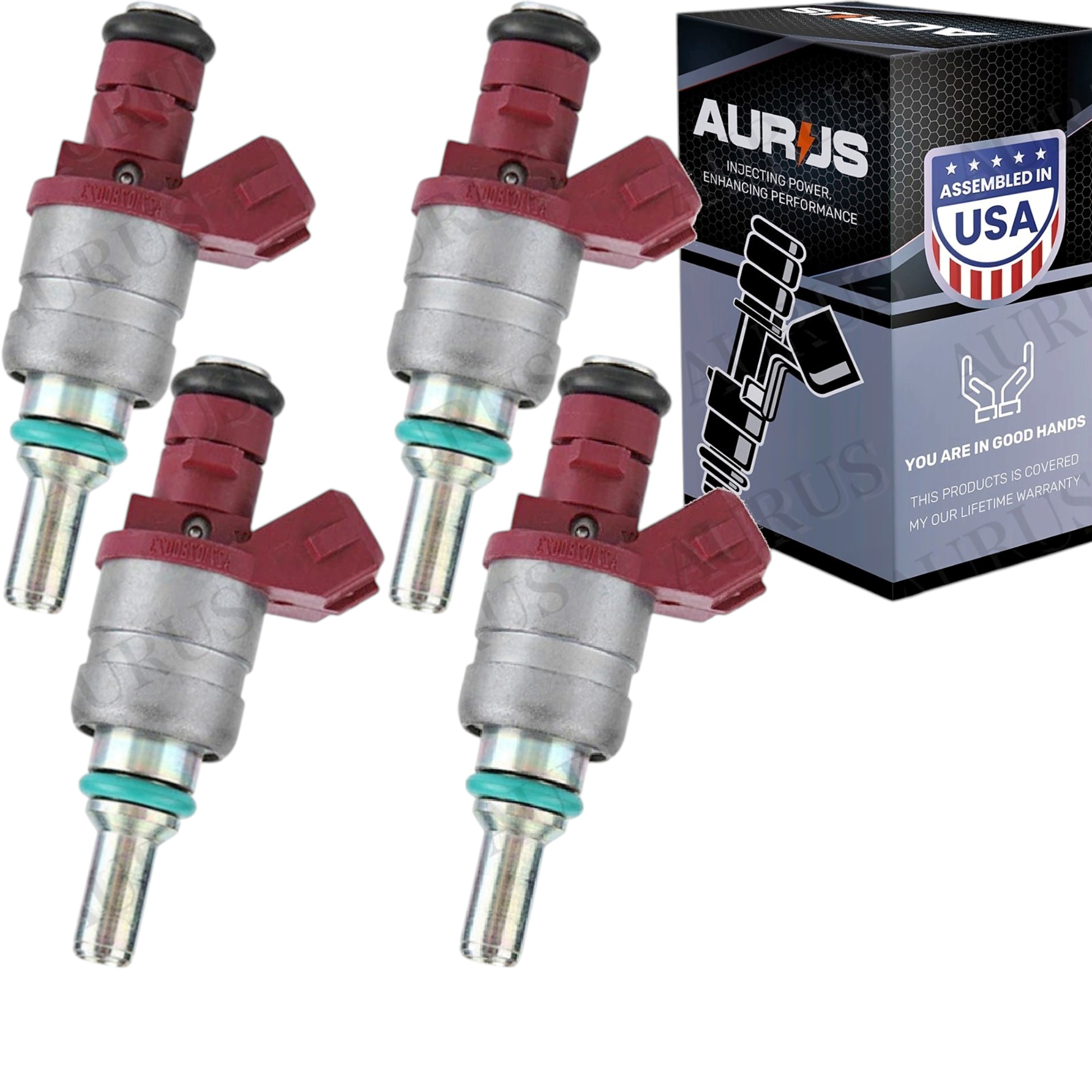 Aurus OEM Set of 4 Fuel Injectors For 2003-2005 Mercedes-Benz C230 1.8L I4 Supercharged A2710780023