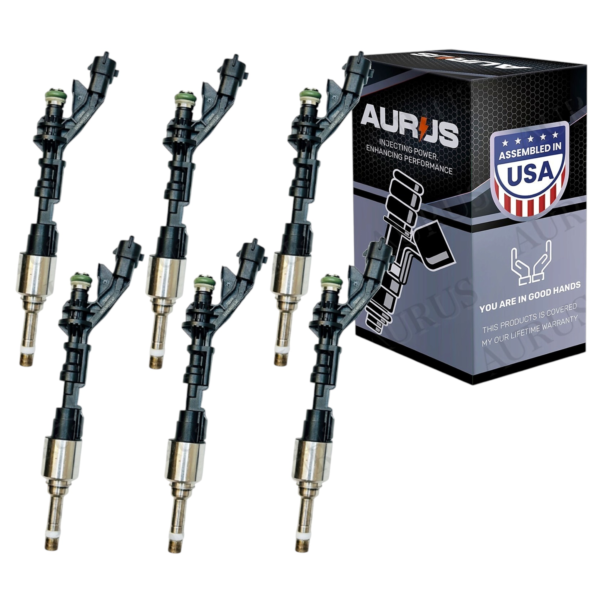 Aurus OEM Set of 6 Fuel Injectors 2012-2019 BMW 435i 535I 640I X3 X4 X5 X6 M2 3.0L L6 0261500260 thumbnail 2
